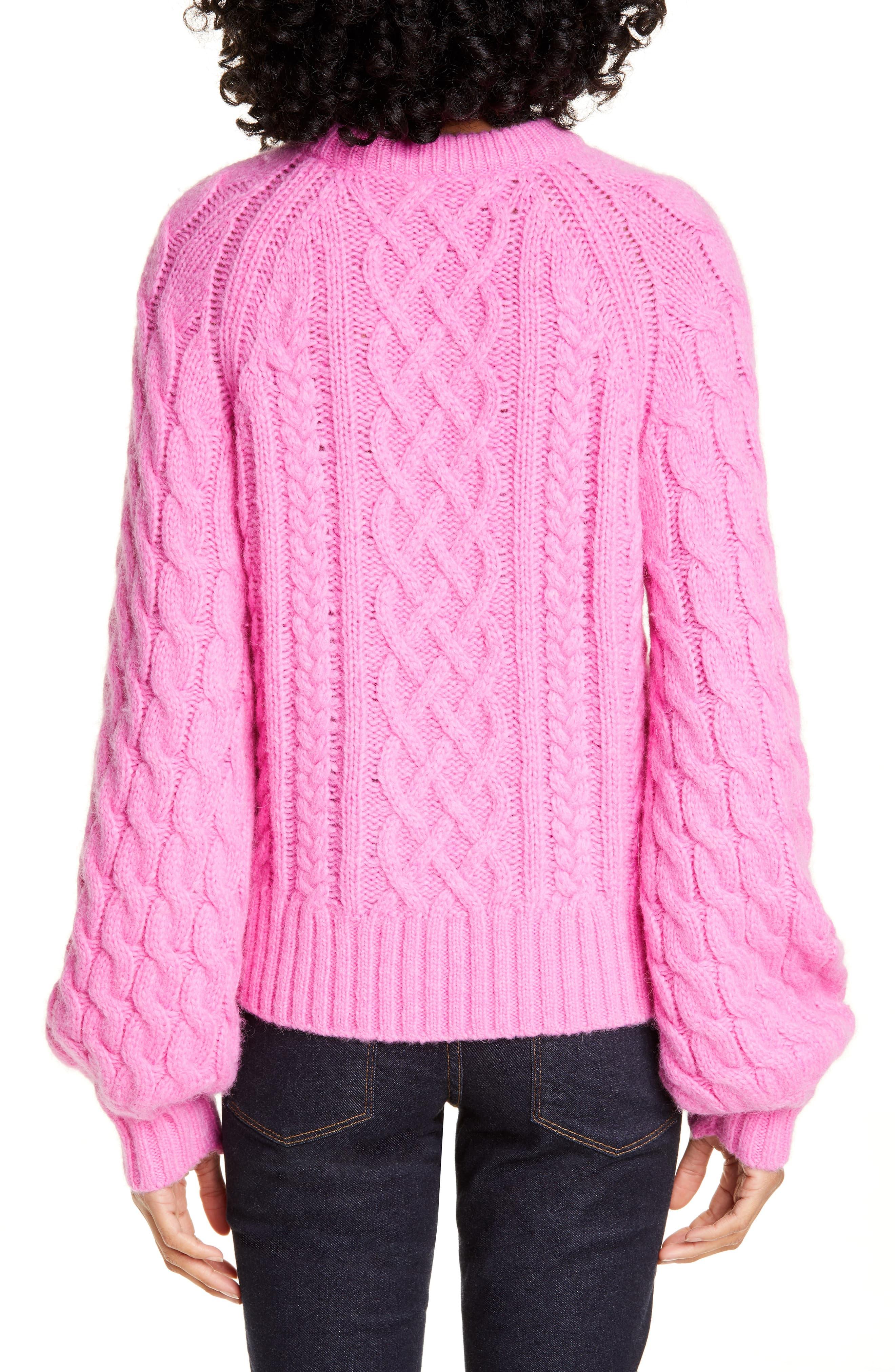 A.L.C. Mick Cable Knit Alpaca Blend Sweater in Bubblegum (Pink) - Lyst