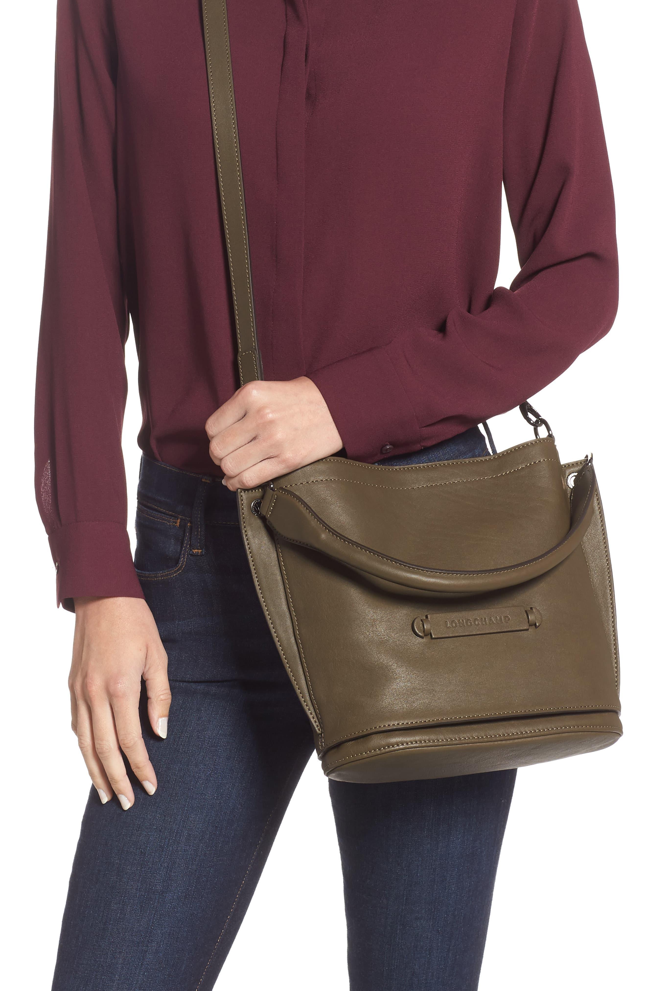 Longchamp '3d' Leather Crossbody Hobo Lyst