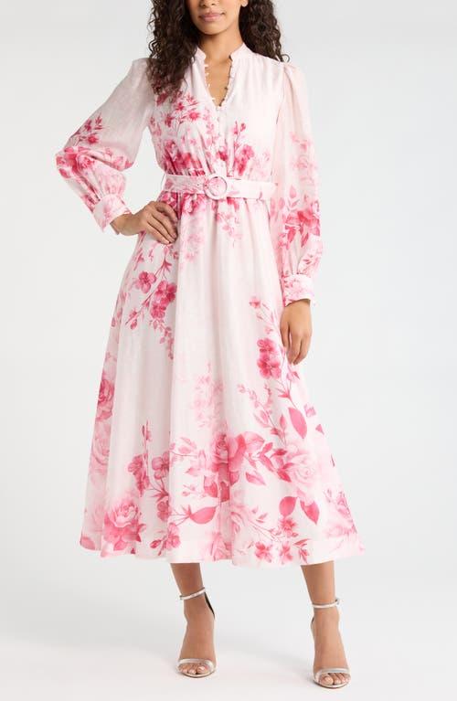 knee length dresses for ladies Annalise Peony Floral Print Bandeau Skater Midi Dress – Club L London main image 1