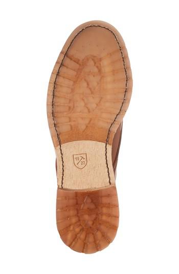 caen cap toe suede boot