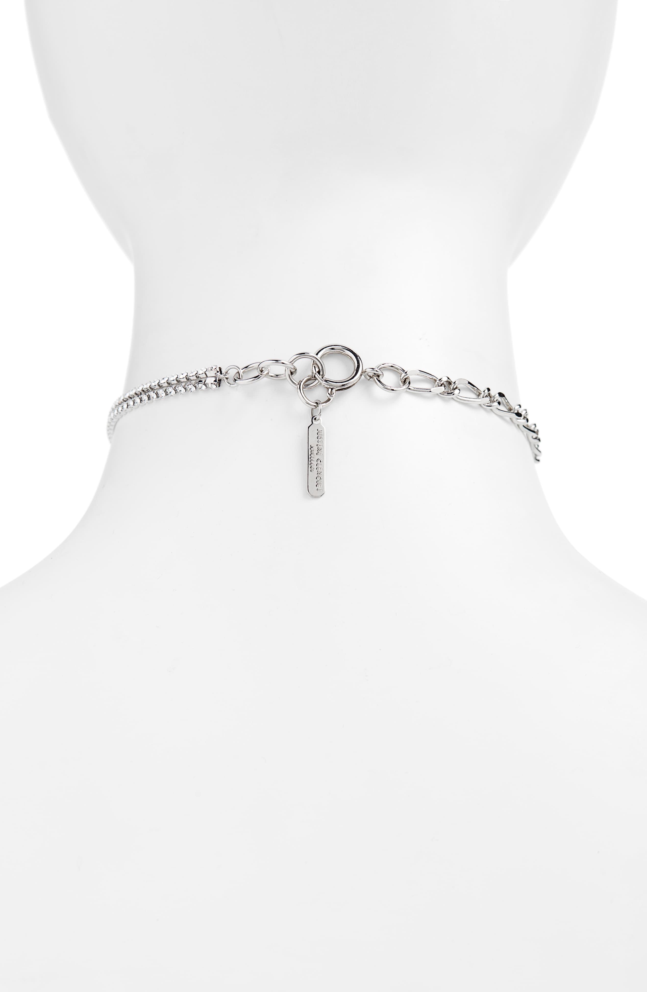 Justine Clenquet Roxy Crystal & Chain Choker in White - Lyst