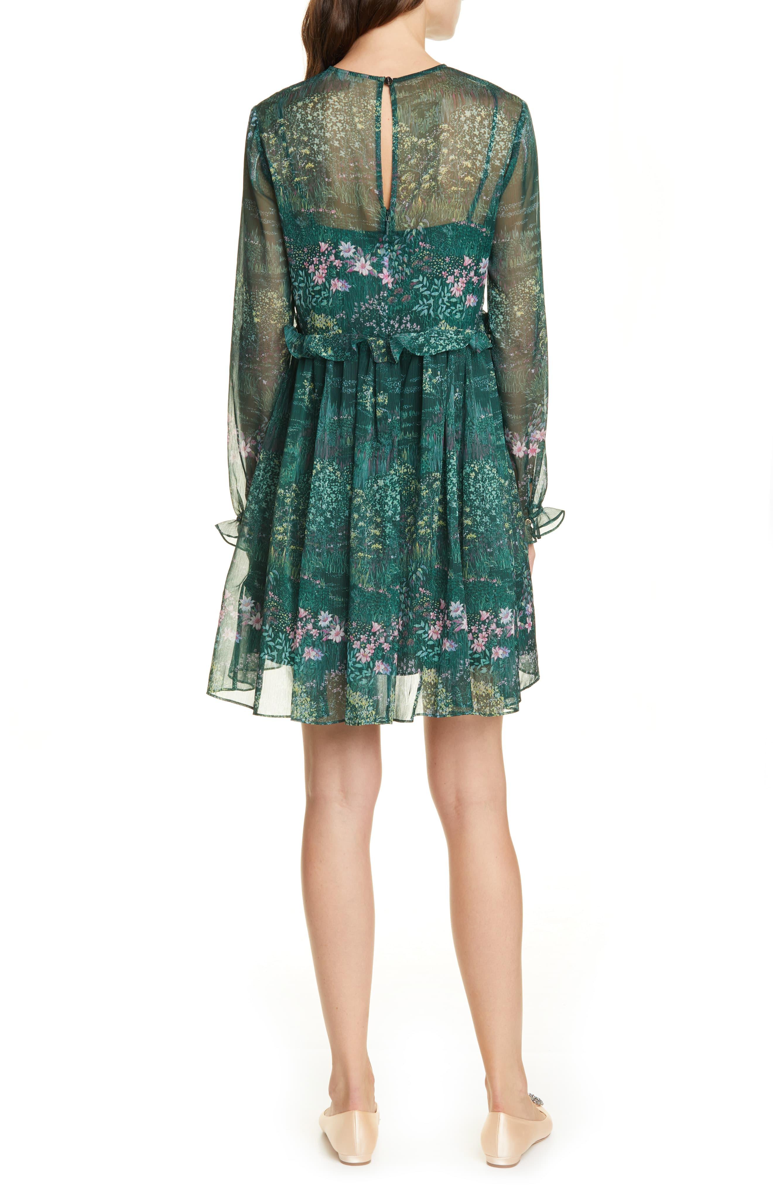 ted baker dark green dress
