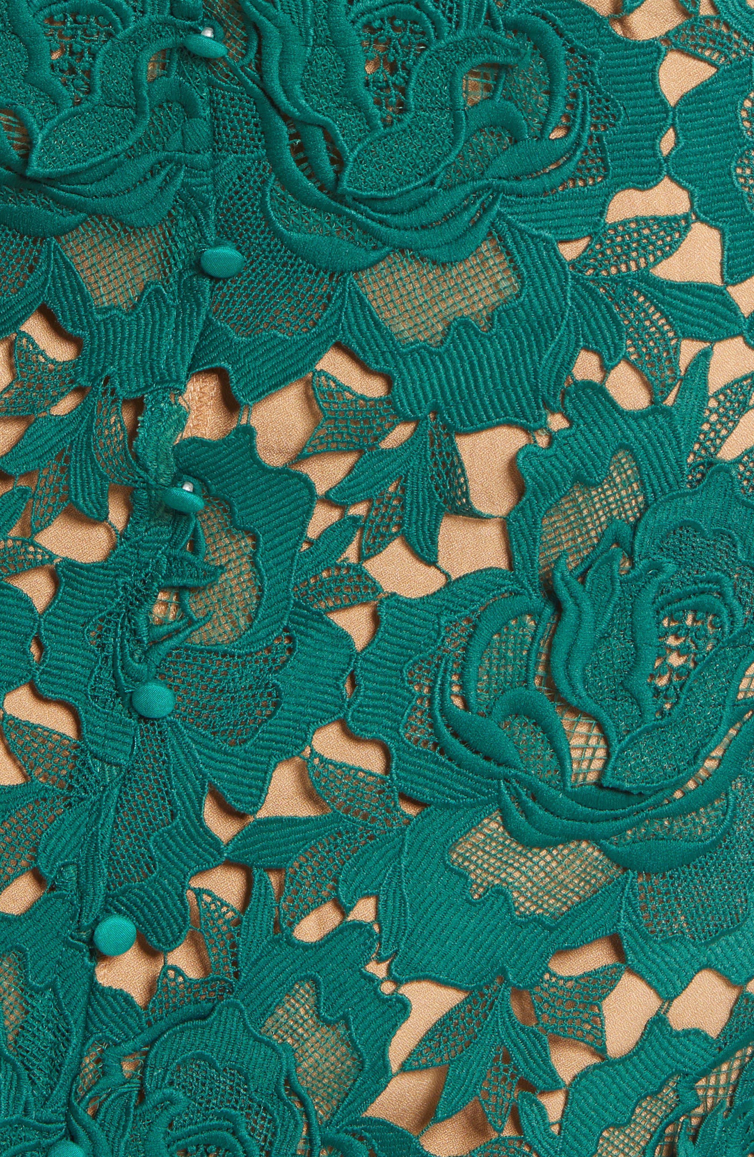 Adelyn Rae Adrian Crochet Lace Midi Dress In Emerald Green At Nordstrom  Rack | Lyst