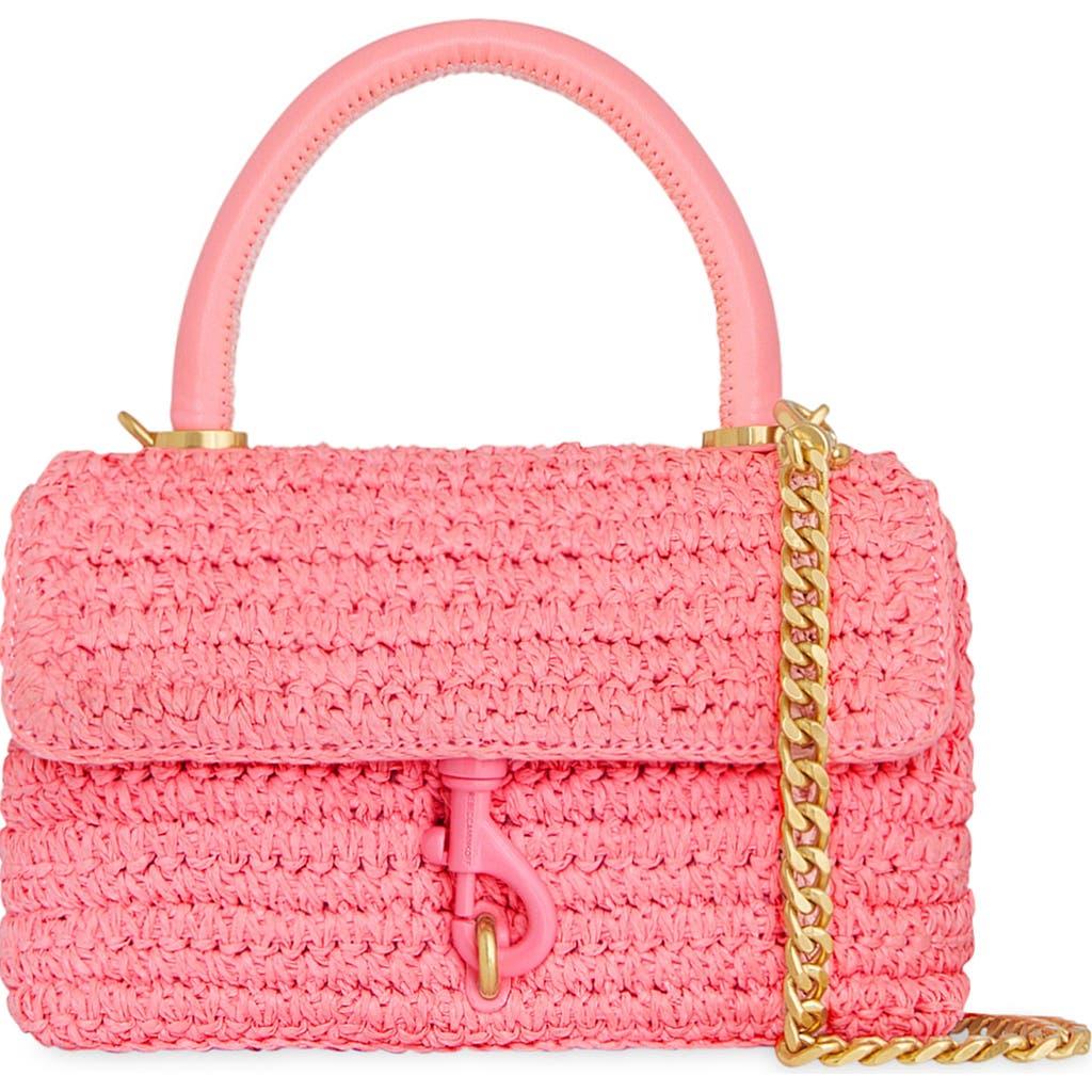 Rebecca Minkoff Edie Top Handle Straw Satchel Bag in Pink Lyst - Main Image