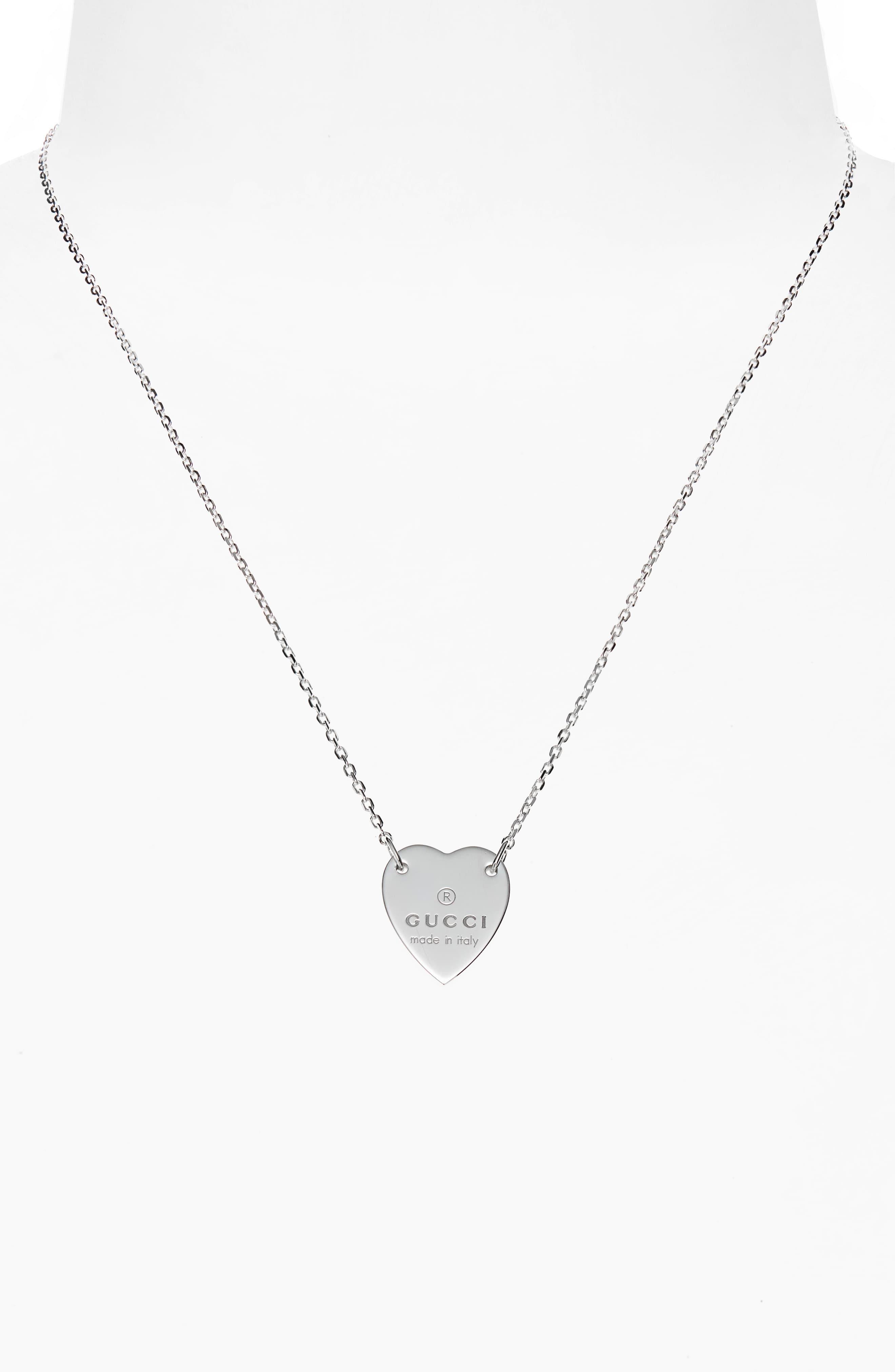 gucci love heart necklace