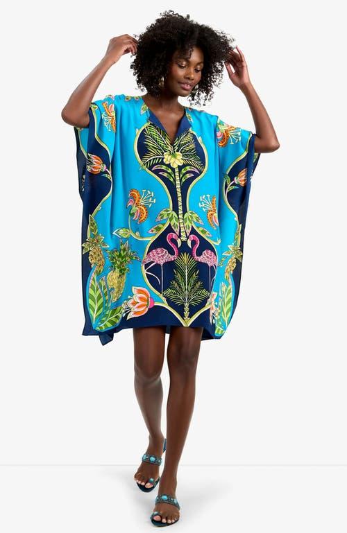 trina turk theodora silk maxi dress Trina Turk L16131 Womens Multi Theodora Caftan Maxi Dress Size XS/S