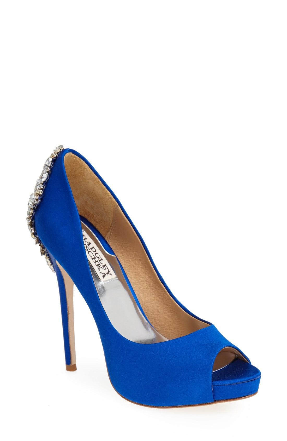 badgley mischka sapphire shoes