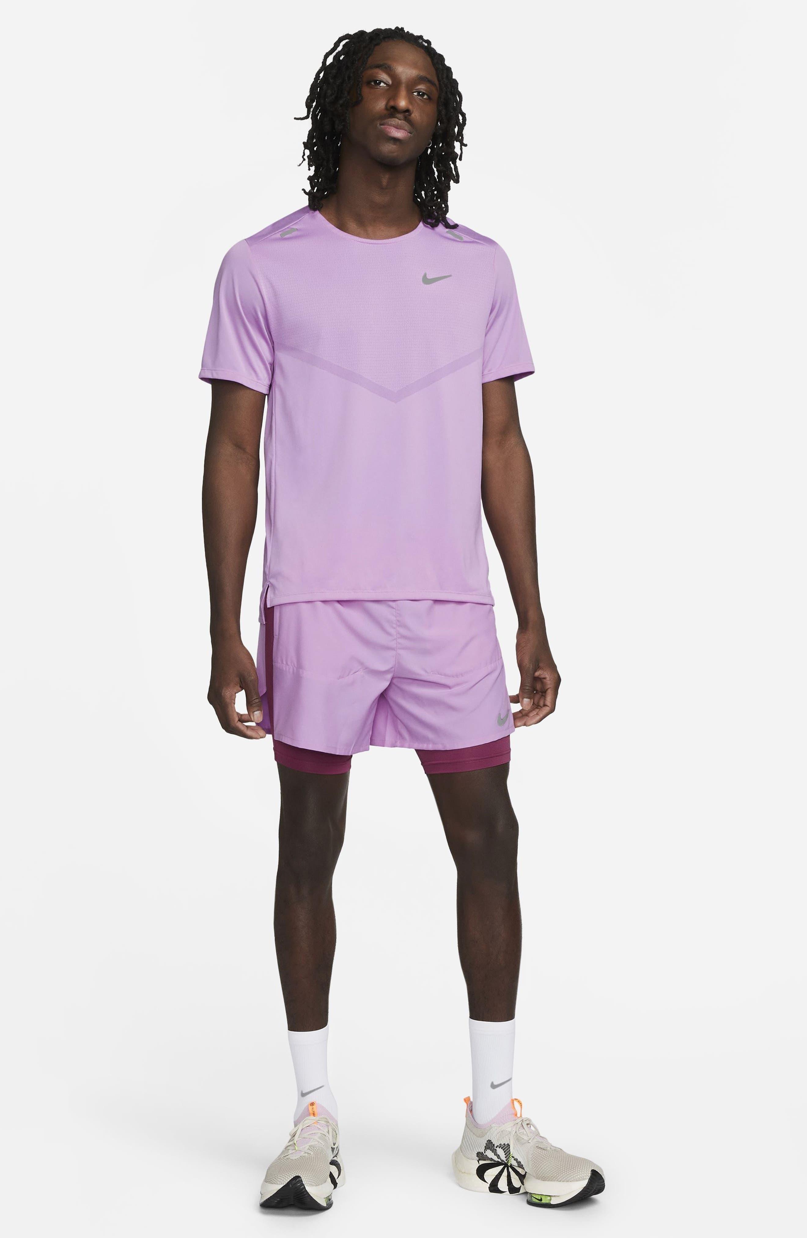 Purple nike dri fit sale shorts