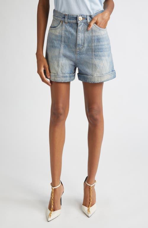 ショートパンツ Balmain Rose-Print Satin Shorts Balmain rose-print Satin Shorts | White | FARFETCH TW