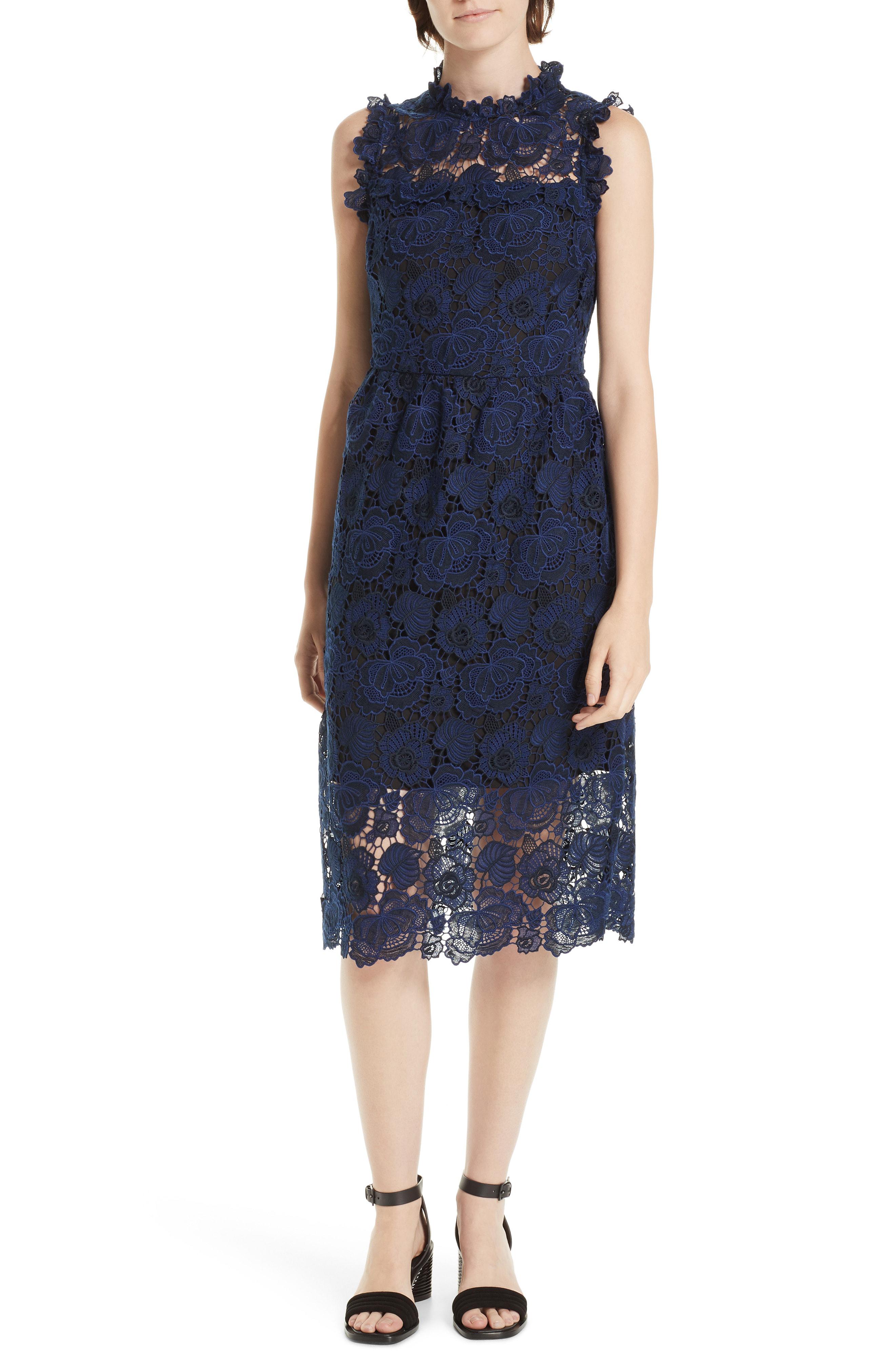 kate spade blue lace dress