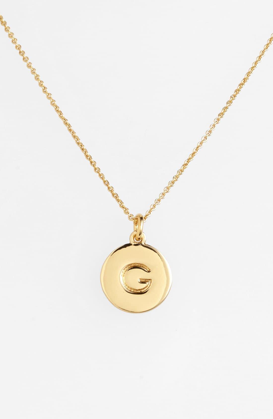 Kate Spade One In A Million Initial Pendant Necklace in g Gold