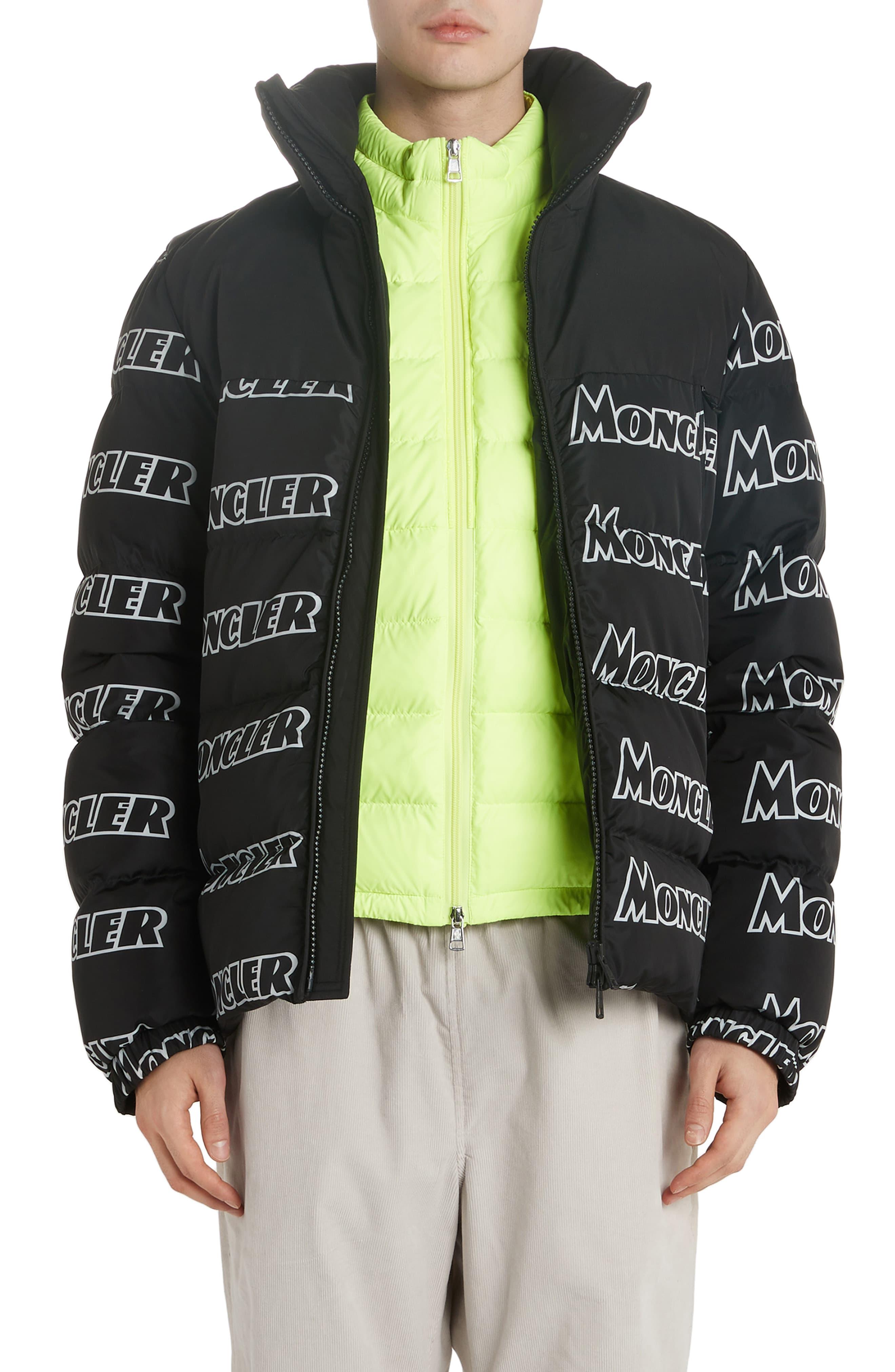 Moncler Faiveley Logo Down Puffer Jacket in Grey (Gray) for Men - Lyst