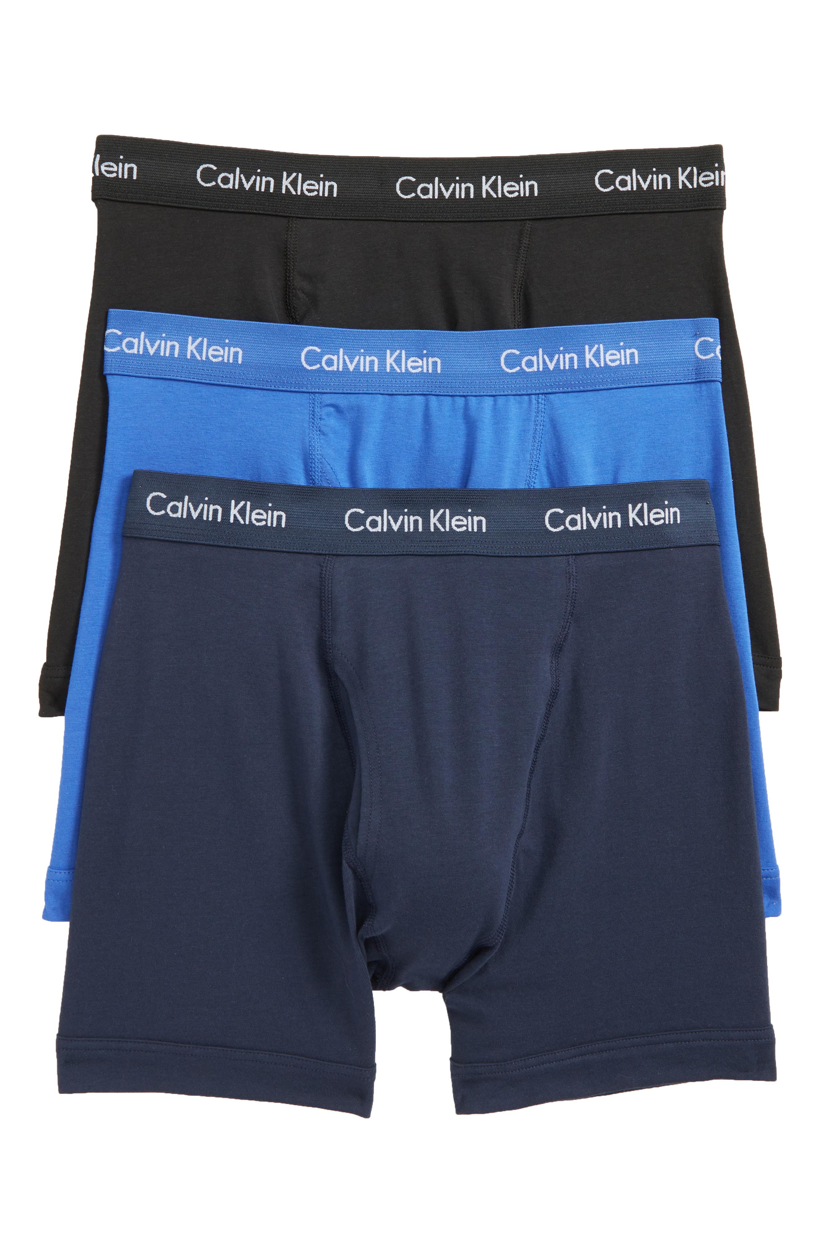 Lyst - Calvin Klein 3-pack Boxer Briefs, Blue in Blue for Men