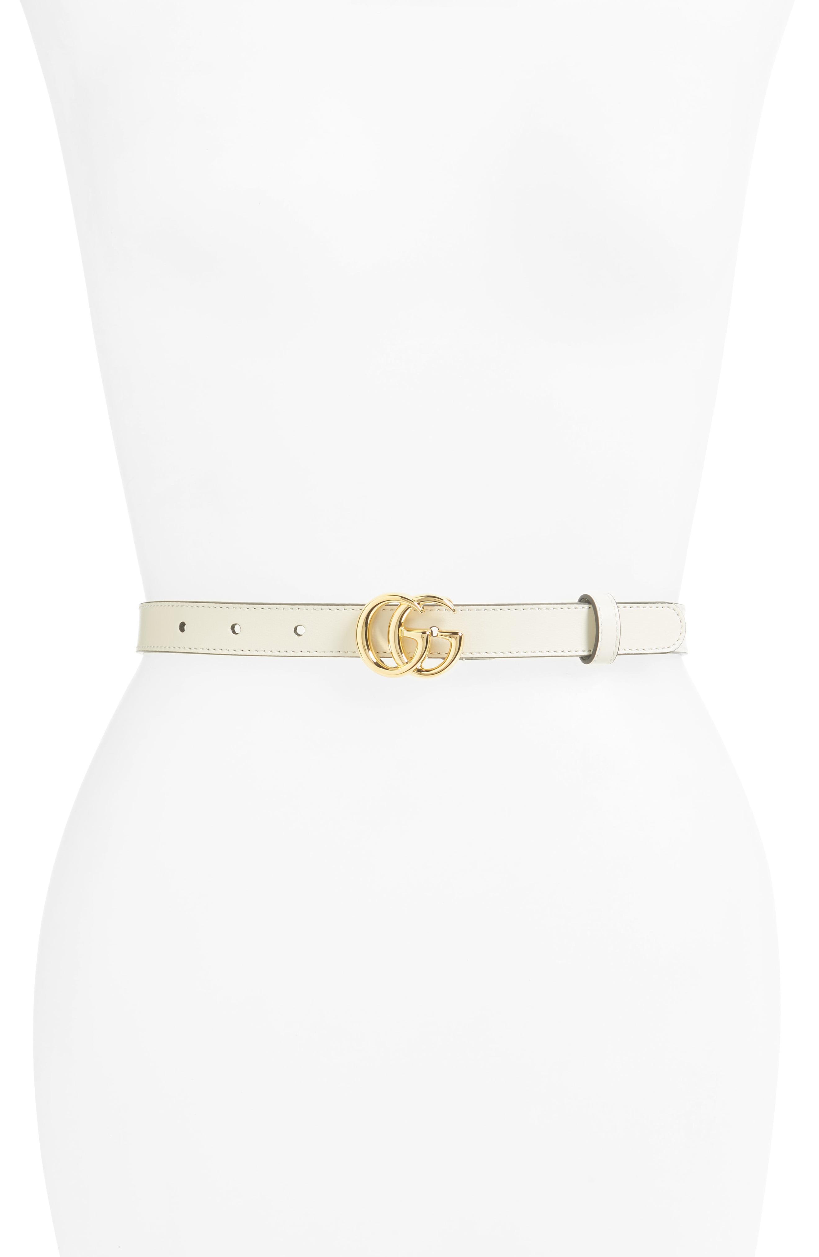 gucci white belt womens