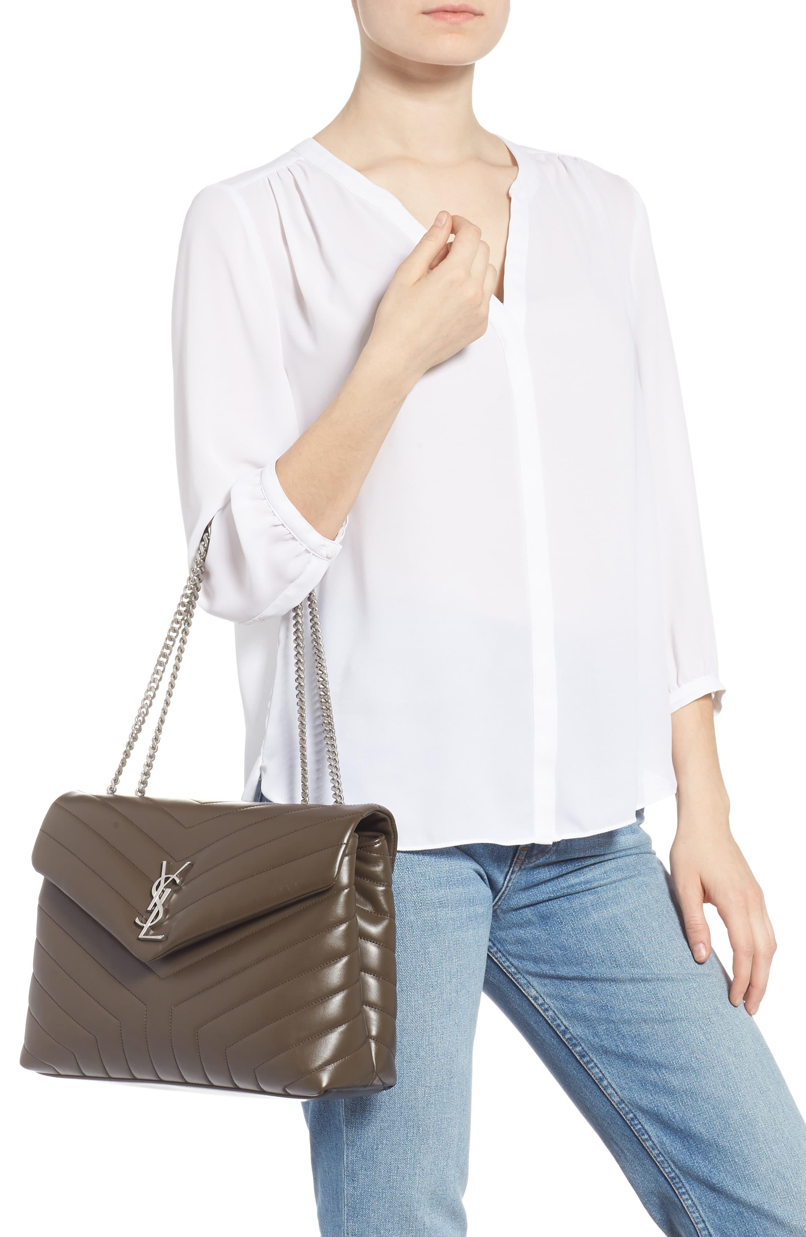 saint laurent medium loulou matelassé leather shoulder bag
