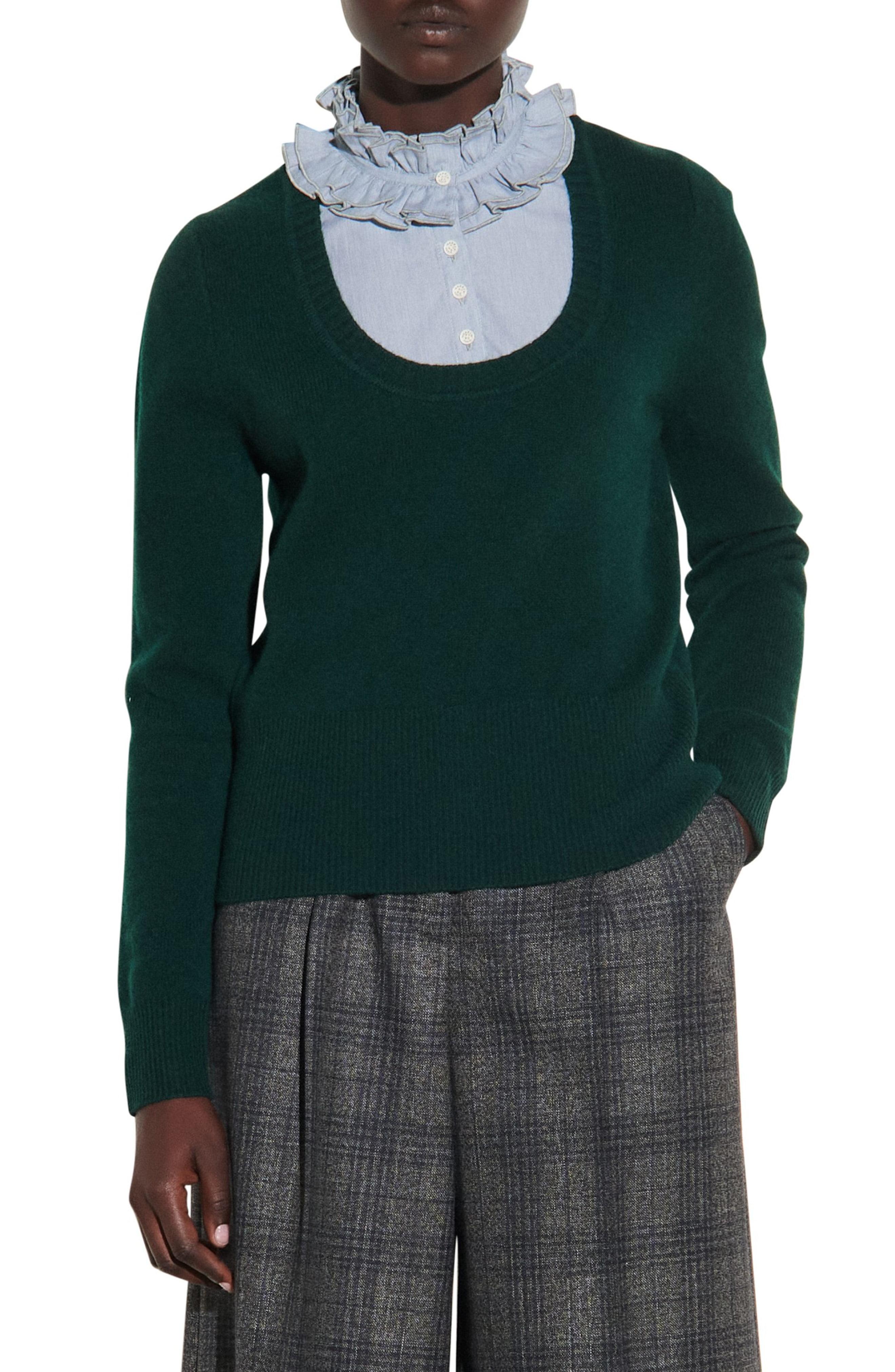 sandro green sweater