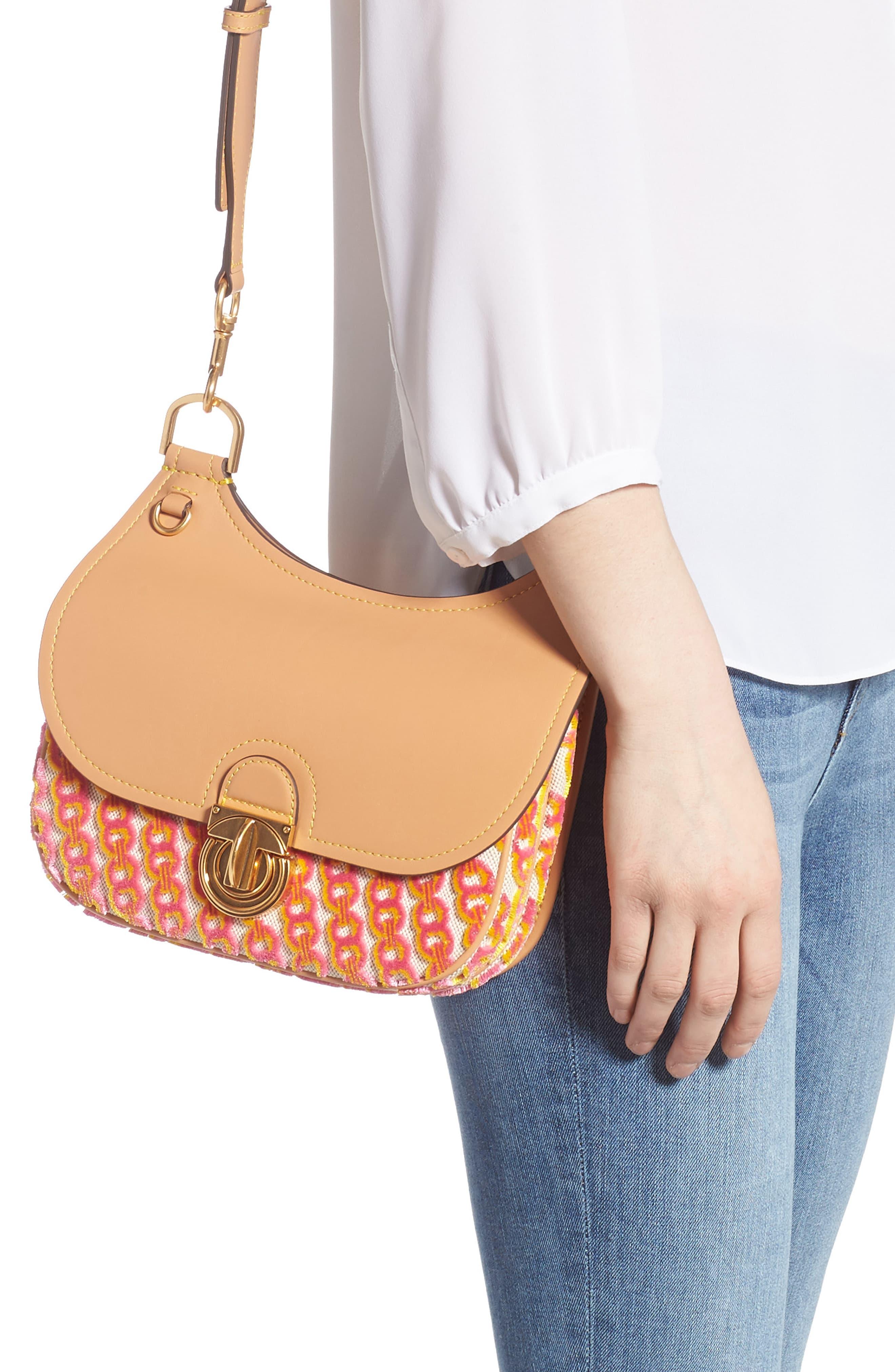 tory burch james saddle bolsa