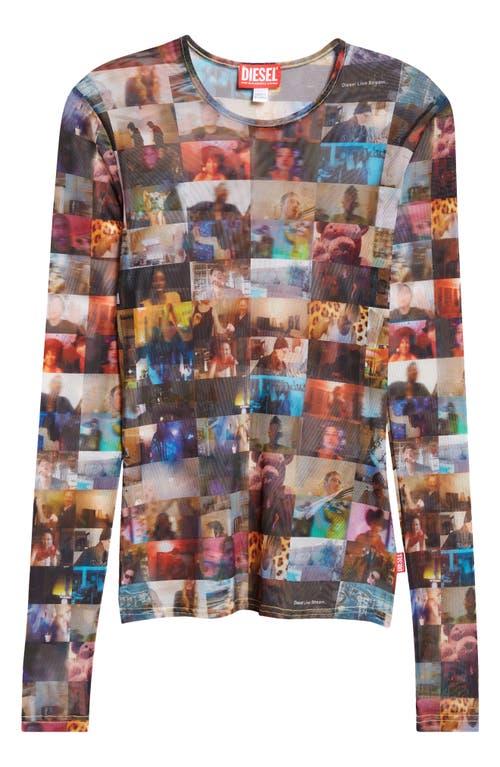 DIESEL T-Lixy Video Call Print Long Sleeve Mesh Top | Lyst