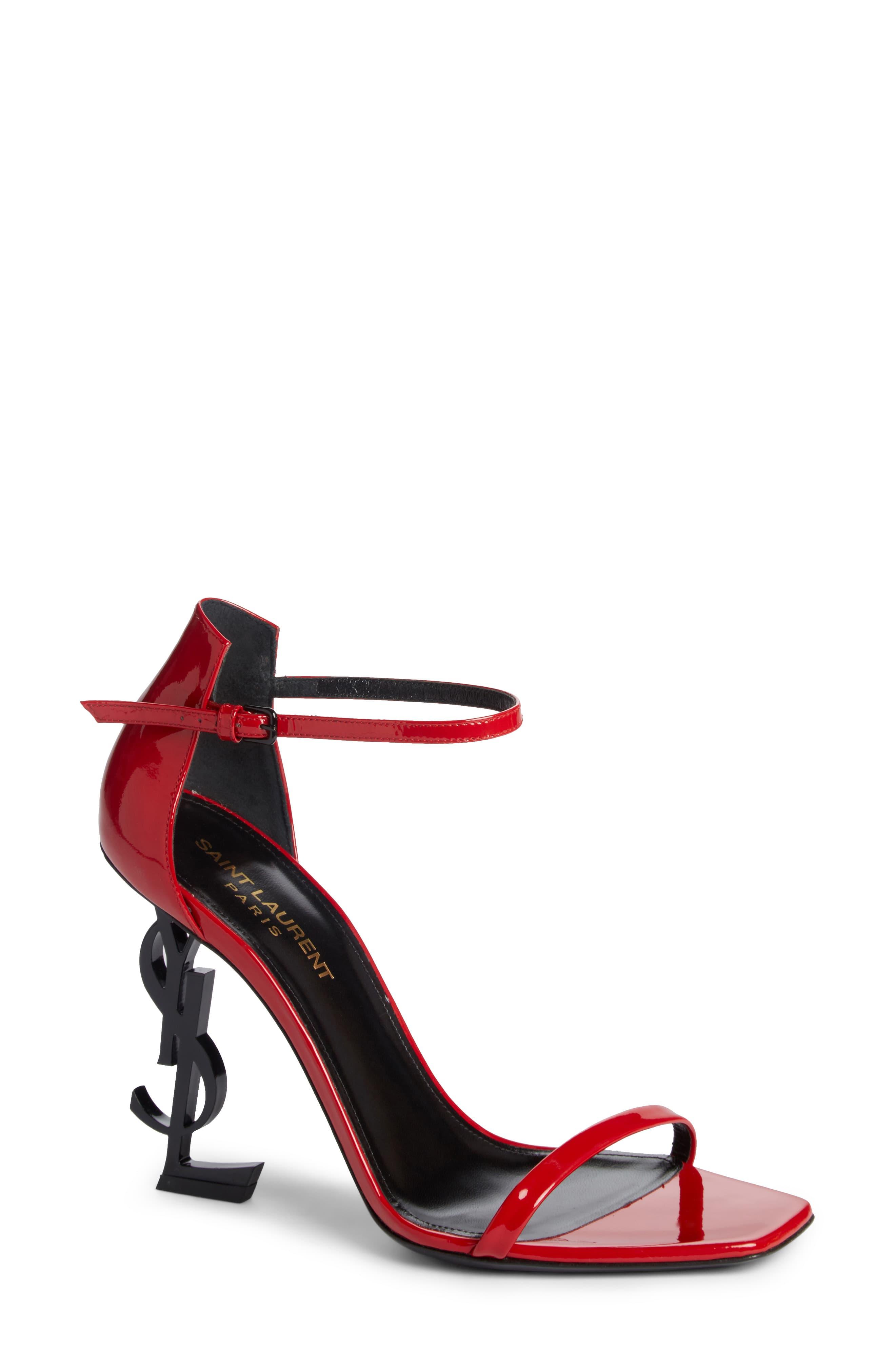 Opyum Ysl Ankle Strap Sandal in Red 