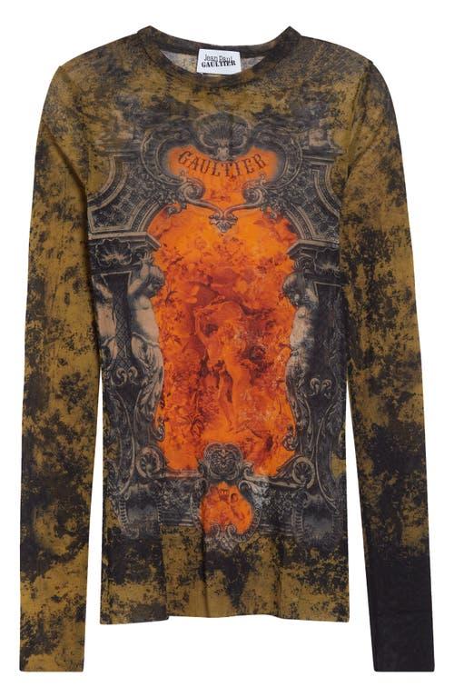 Tシャツ・カットソー JEAN PAUL GAULTIER THE WOOD PRINT LONGSLEEVES TOP JPGTO305M006P004115-