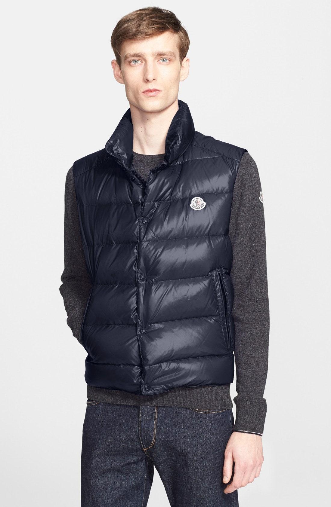 Lyst Moncler 'Tib' Down Vest in Blue for Men