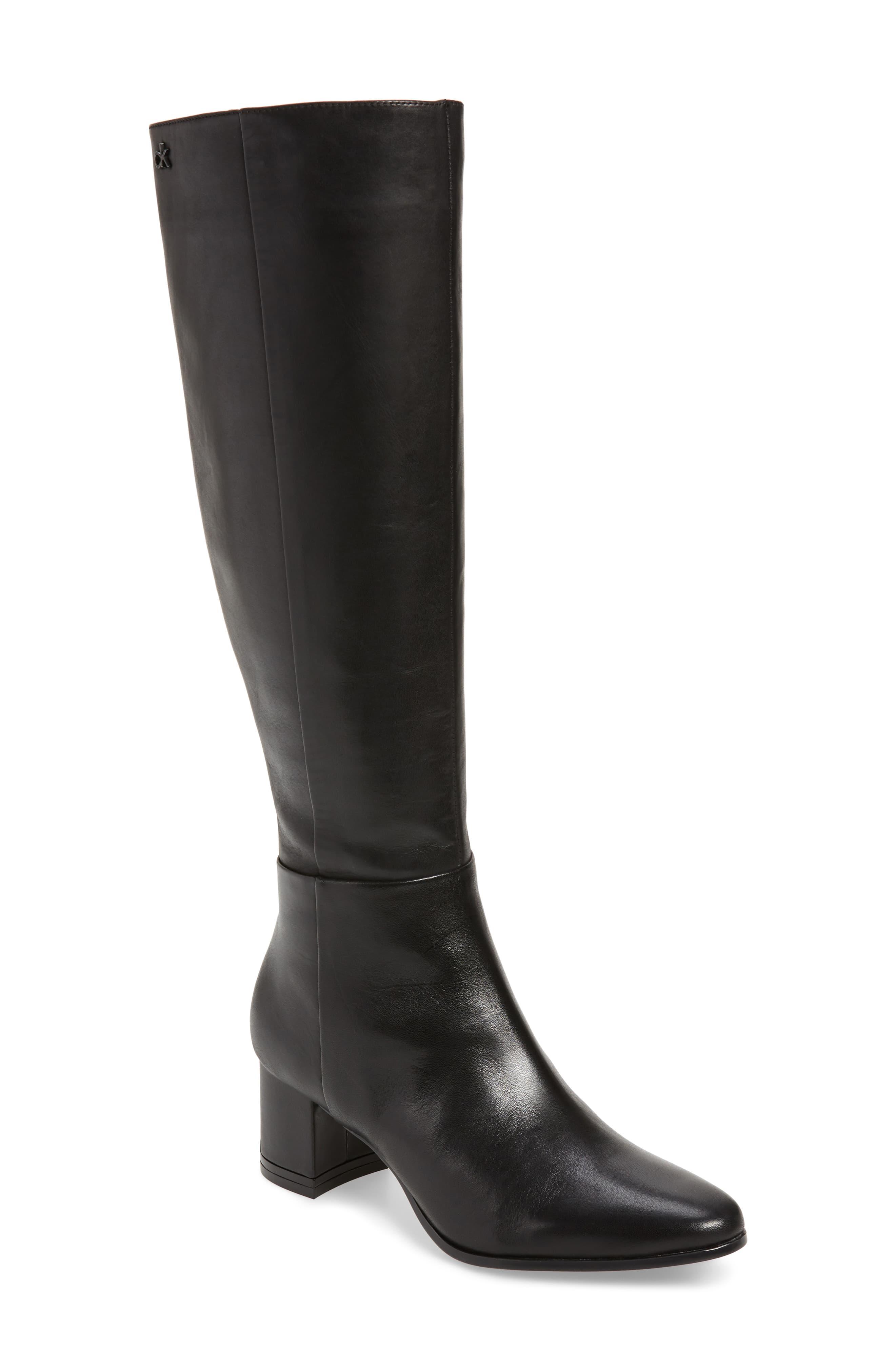 calvin klein black platform boot trainers