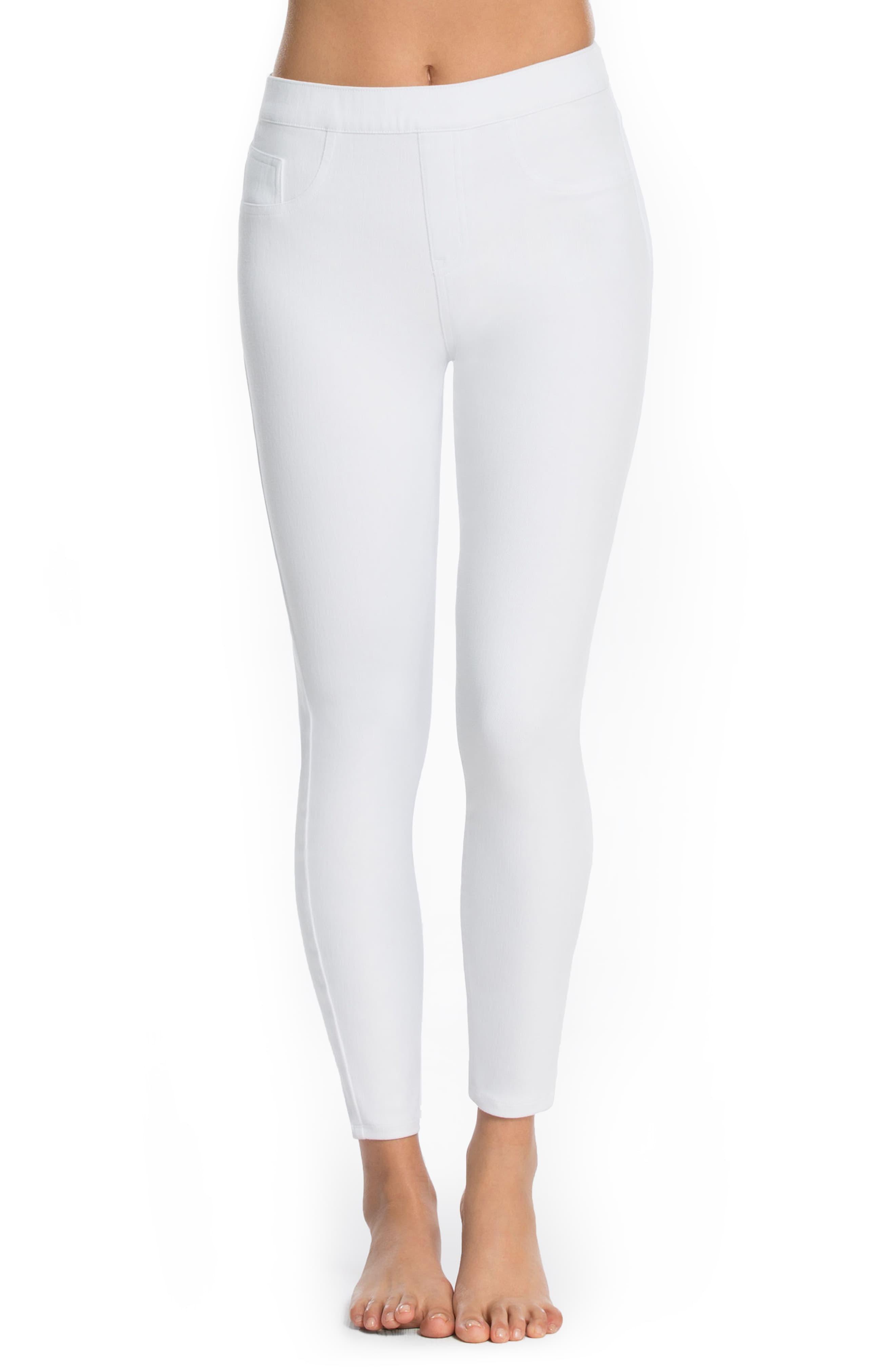 Spanx Spanx Denim Crop Leggings in White Save 55 Lyst