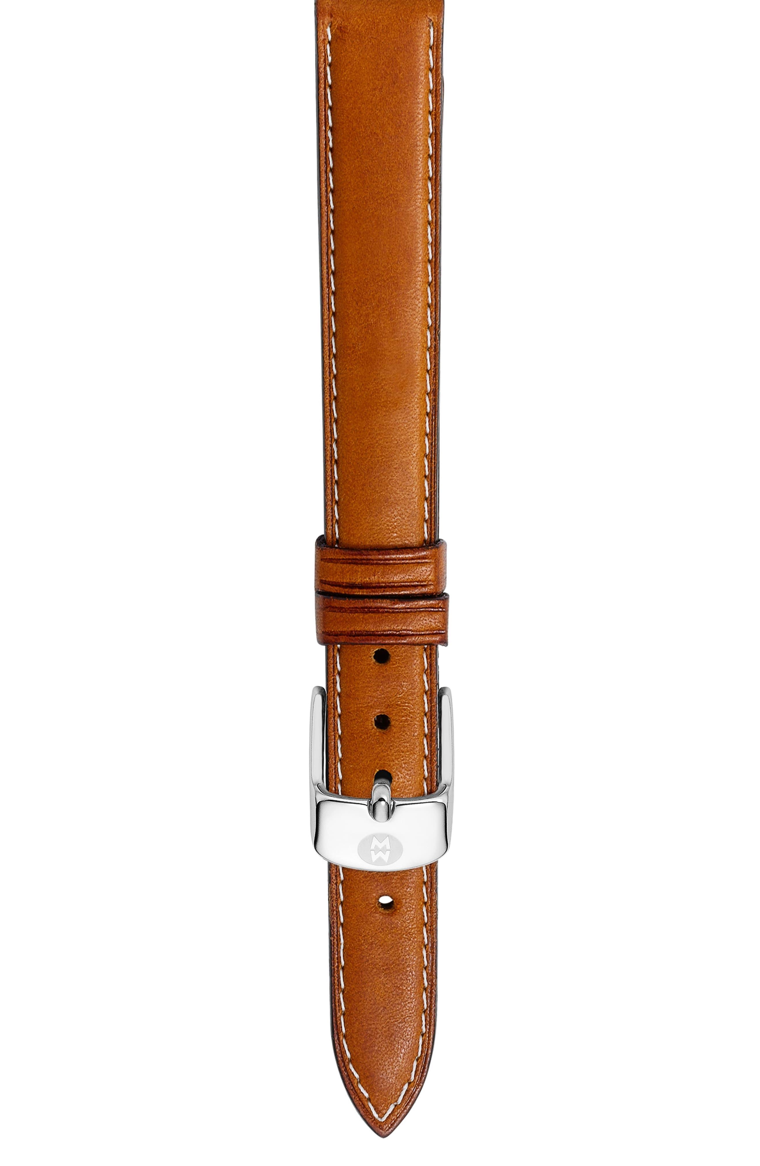 Michele 14mm Leather Watch Strap Lyst