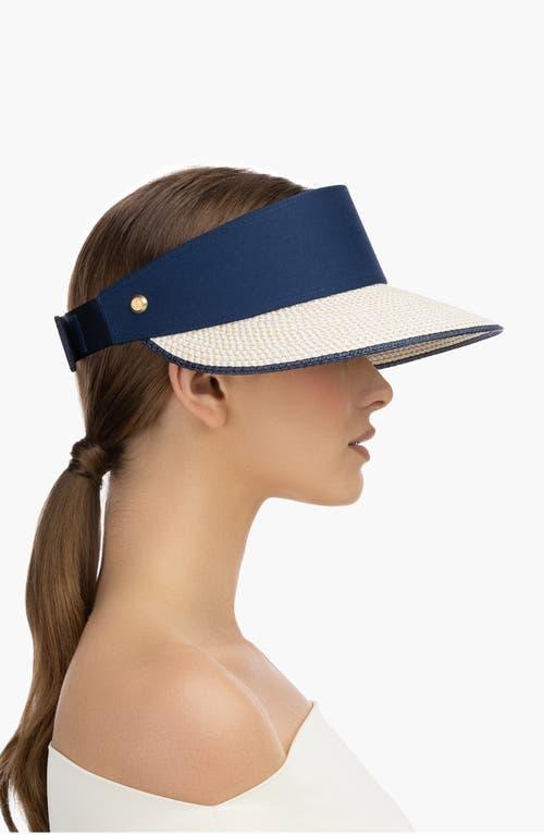 Eric Javits Squishee Straw Champ Custom Fit Visor in Blue Lyst - Main Image