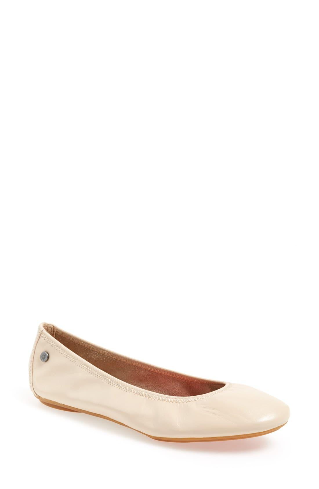 hush puppies nude ballet flats