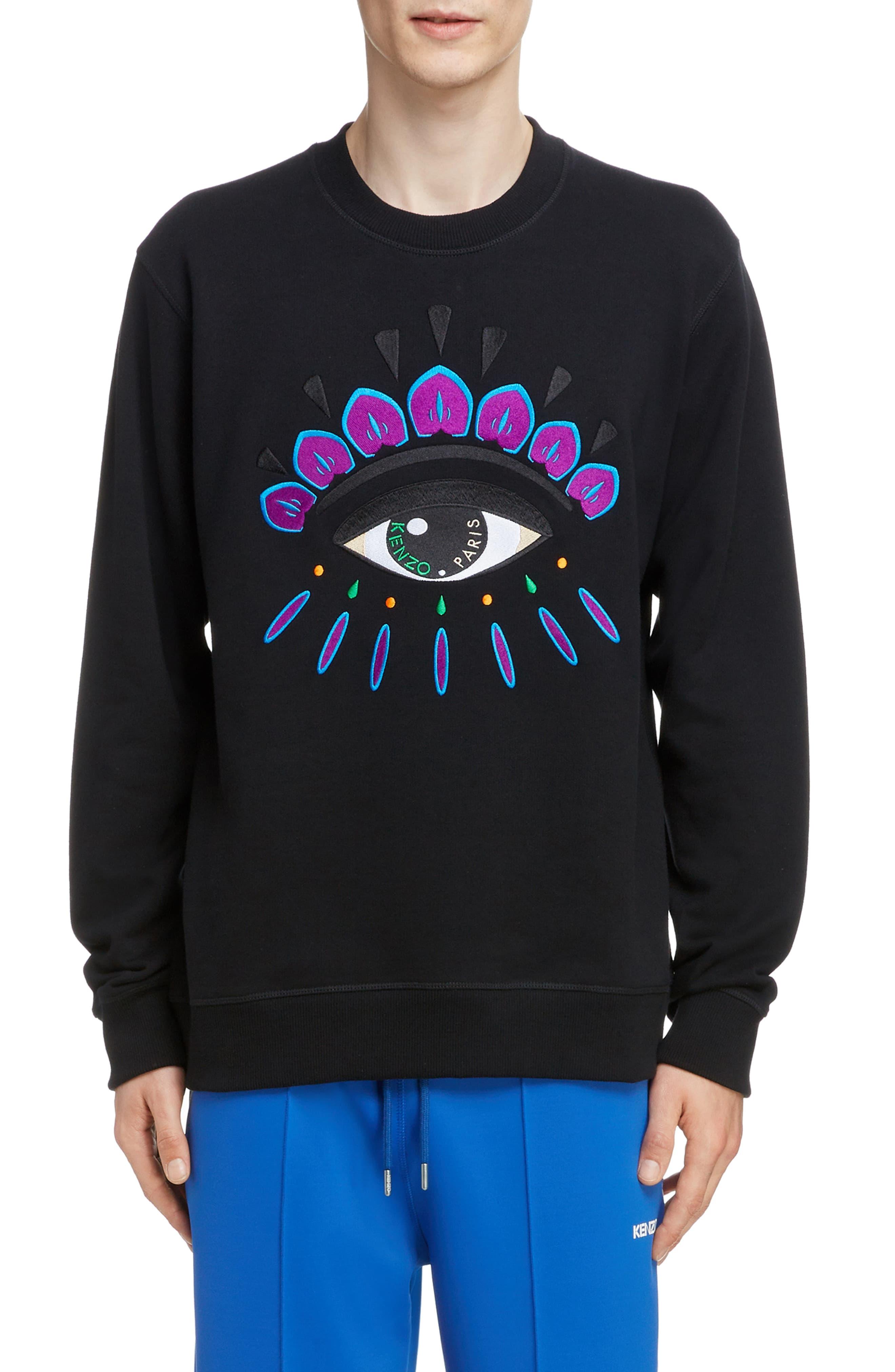 kenzo blue eye sweatshirt