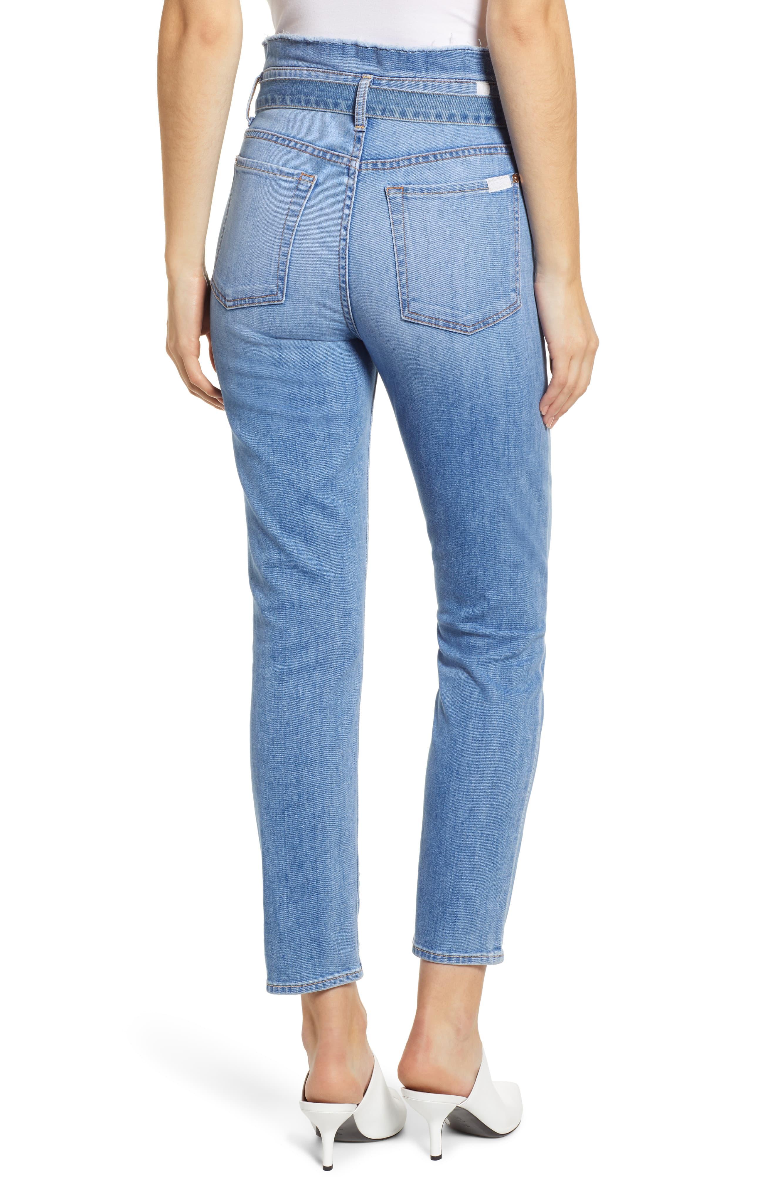 paper bag roxanne ankle in bright blue jay