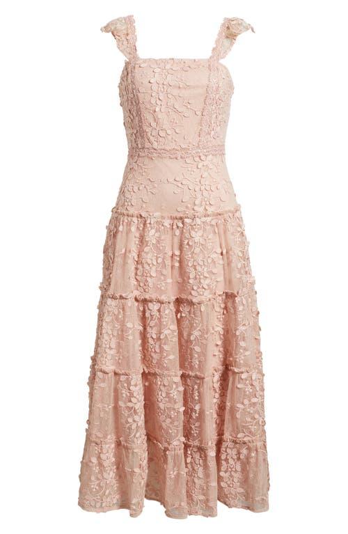 Chelsea28 3D Floral Lace Tiered Maxi Dress in Pink | Lyst
