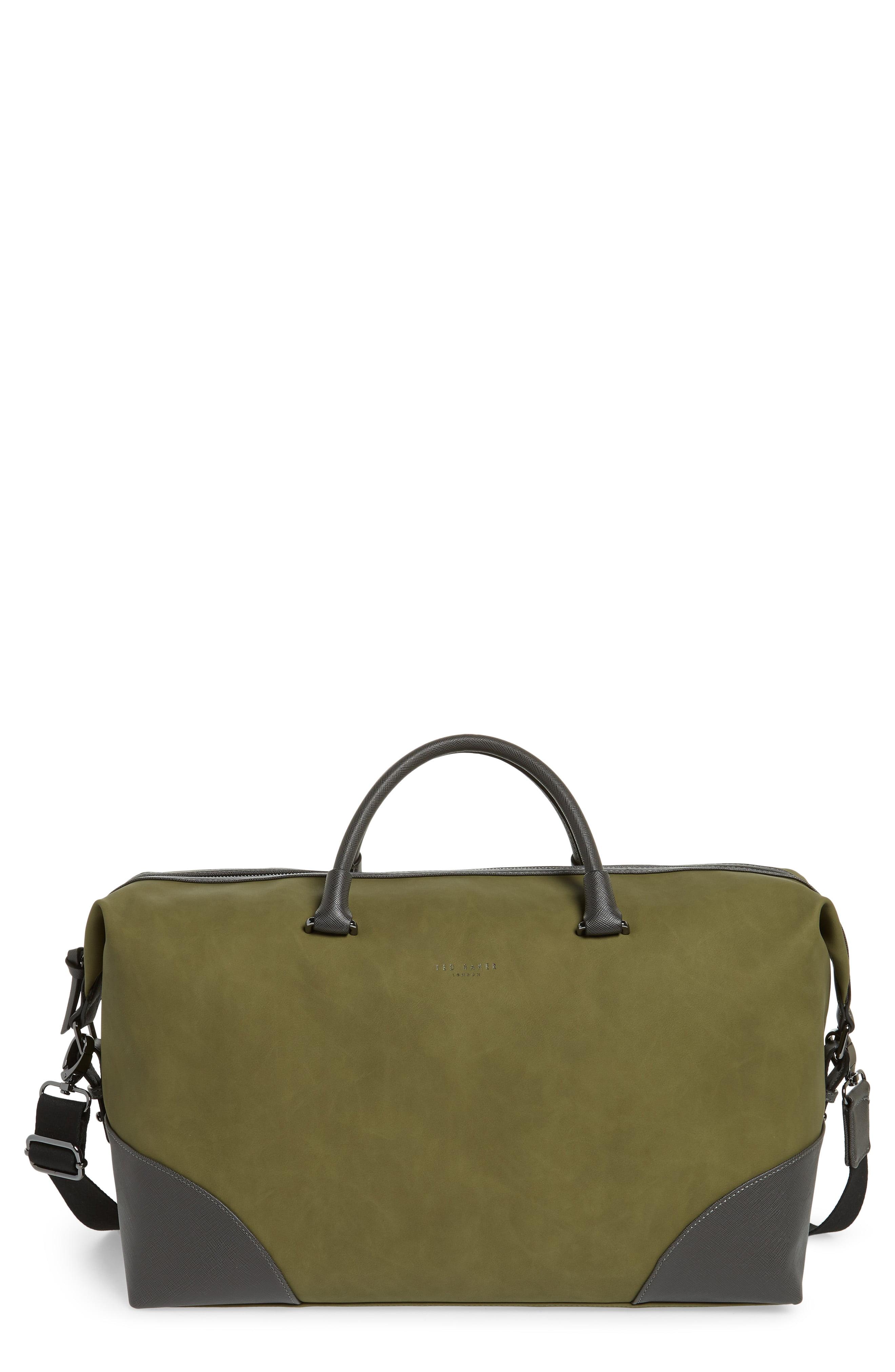 barbour rambler leather holdall