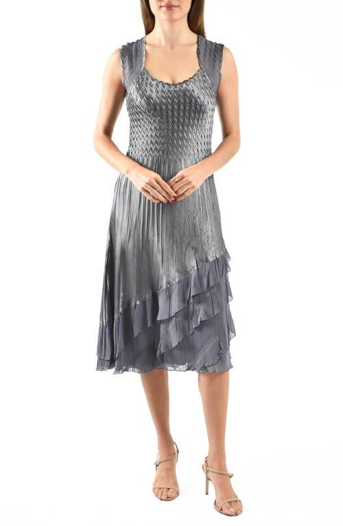 white christmas dresses Komarov Charmeuse A-Line Dress & Jacket Oyster Smoke