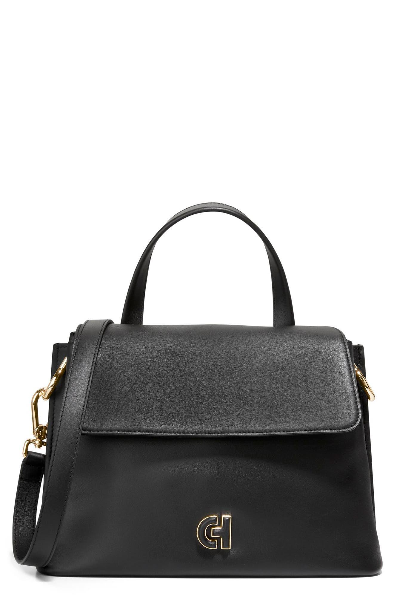 Cole Haan Grand Ambition Collective Leather Satchel in Black | Lyst
