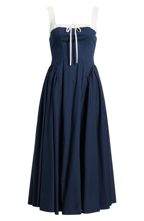 puff sleeve shirred midi dress Heath Puff Sleeve Midi Dress