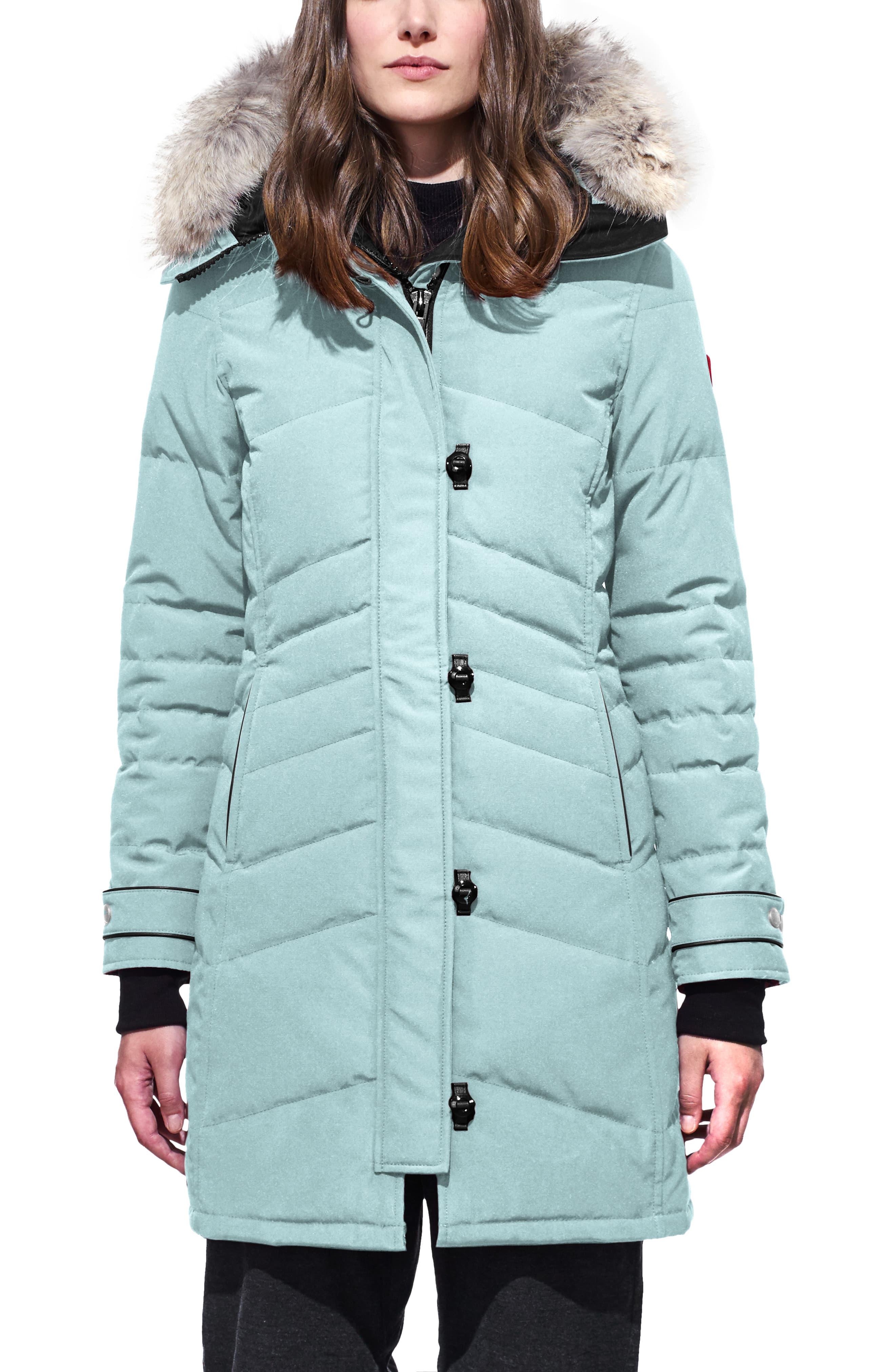 Canada Goose Lorette Hooded Down Parka With Genuine Coyote Fur Trim in
