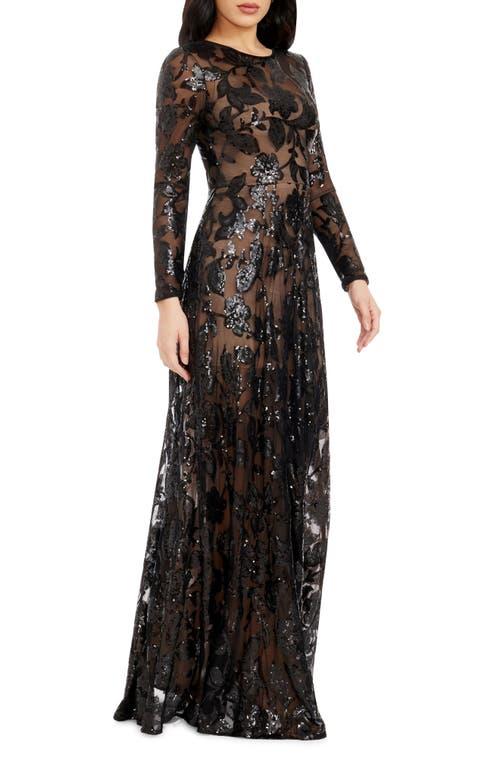 dress the population black Mother of Bride the Aspen Plunge V-Neck Embroidered Lace Sequin Bodycon Midi Mother of the Bride Dress, Womens, S, Black/Nude detailed blooms and cut in a close fit. Dress the Population Women's Mina