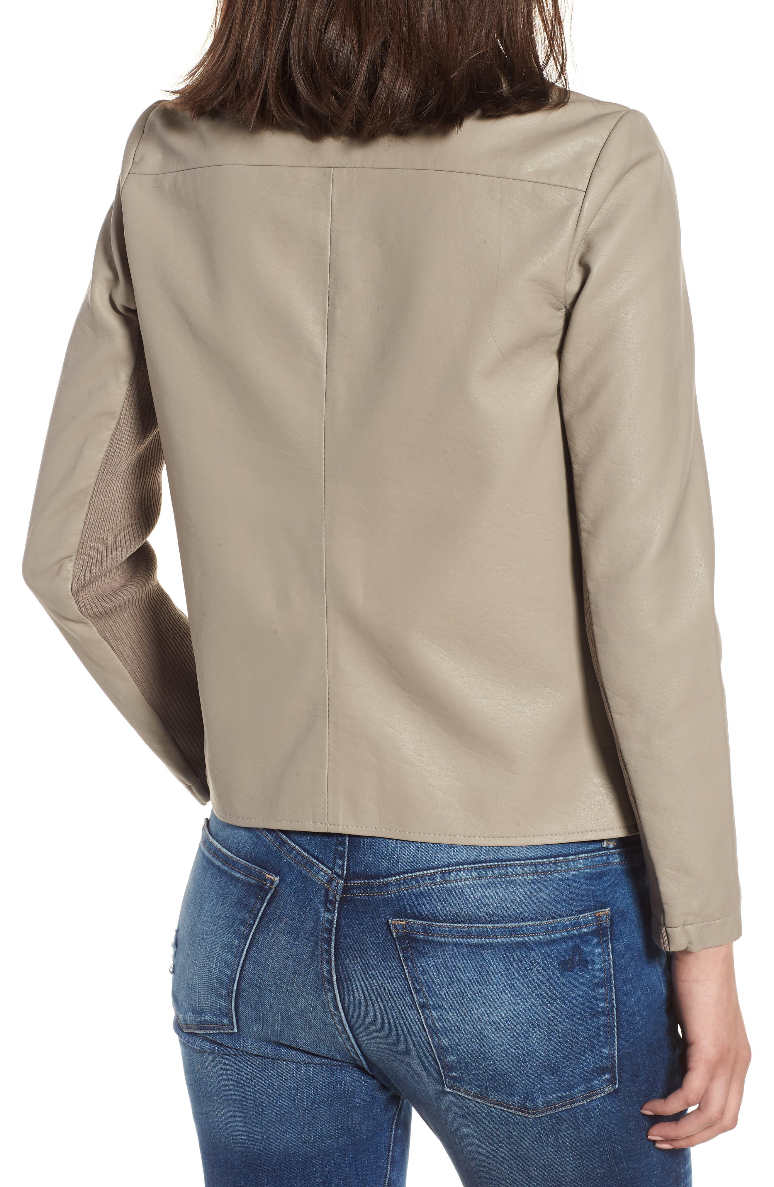 BB Dakota Gabrielle Faux Leather Asymmetrical Jacket in Sage (Brown ...