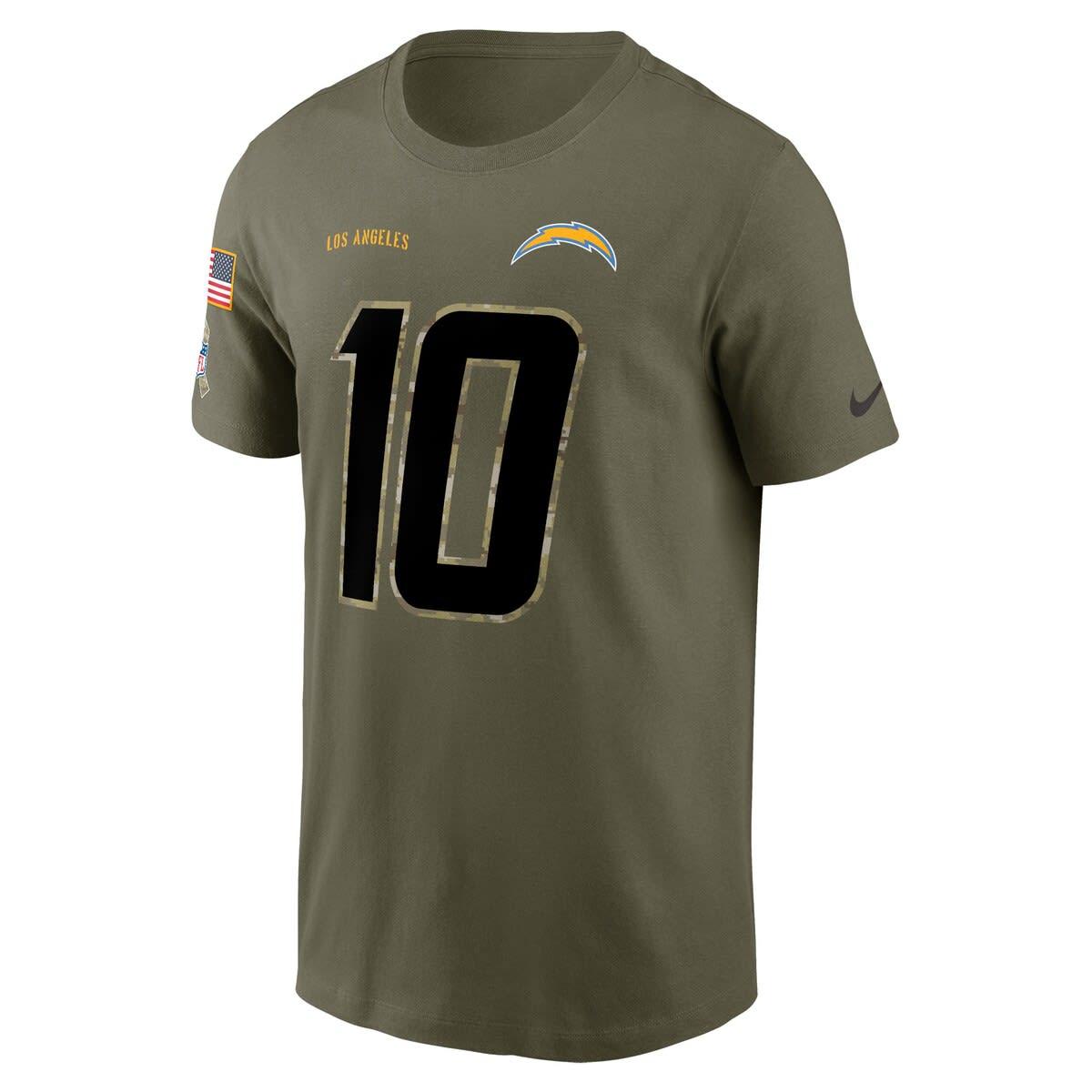 Men's Nike Jalen Ramsey Olive Los Angeles Rams 2022 Salute To Service Name  & Number T-Shirt 