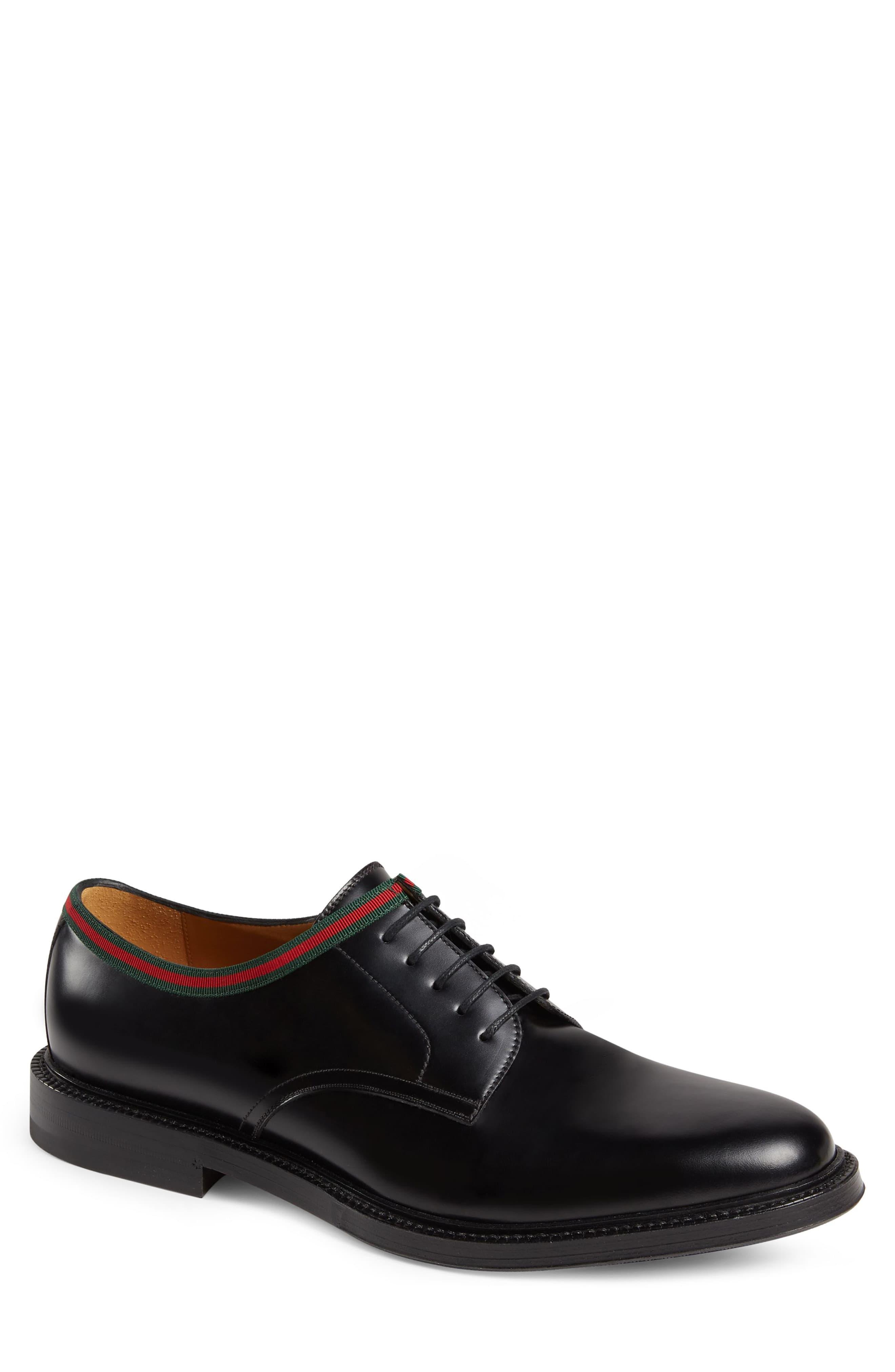 Gucci 15mm Leather Lace-up Derby Shoes in Nero (Black) for Men - Lyst