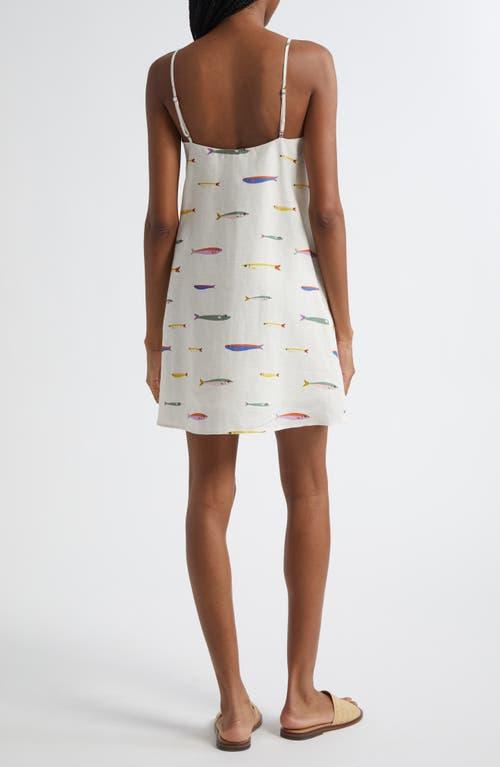 STAUD Laura Linen Minidress in White | Lyst