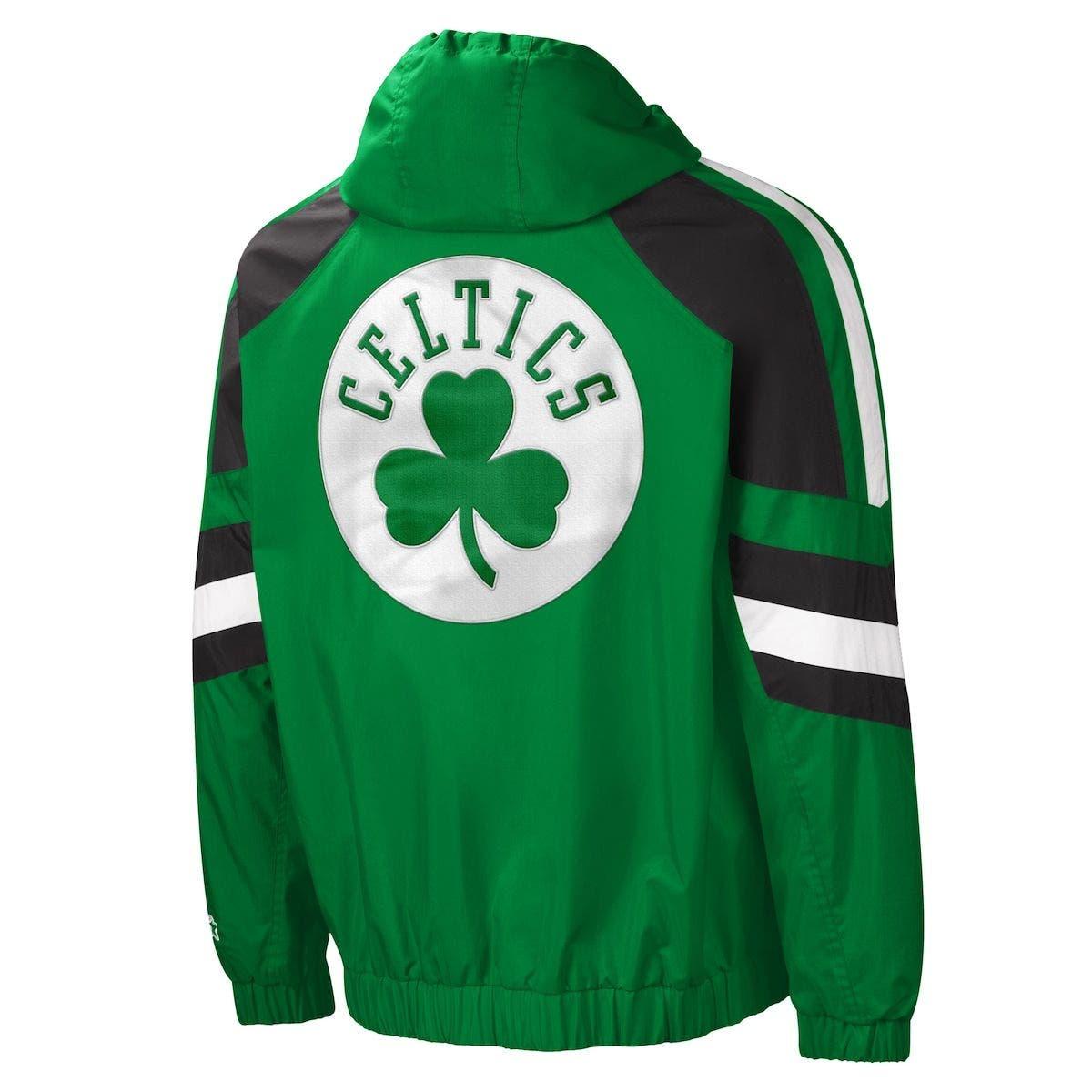 Starter /black Boston Celtics The Pro Ii Half-zip Jacket At