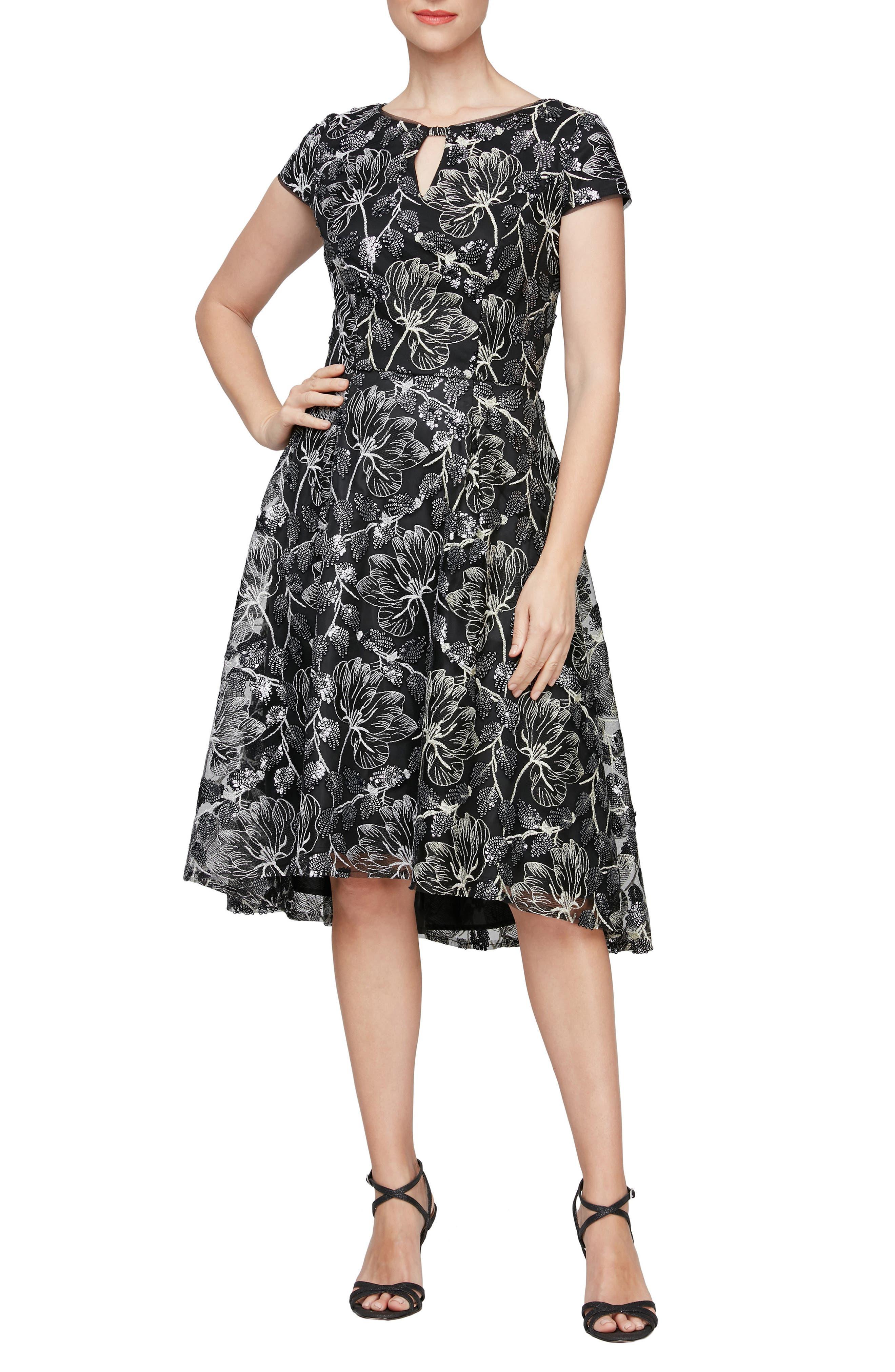 Alex Evenings Floral-print A-line Dress & Shawl Outlet | www ...