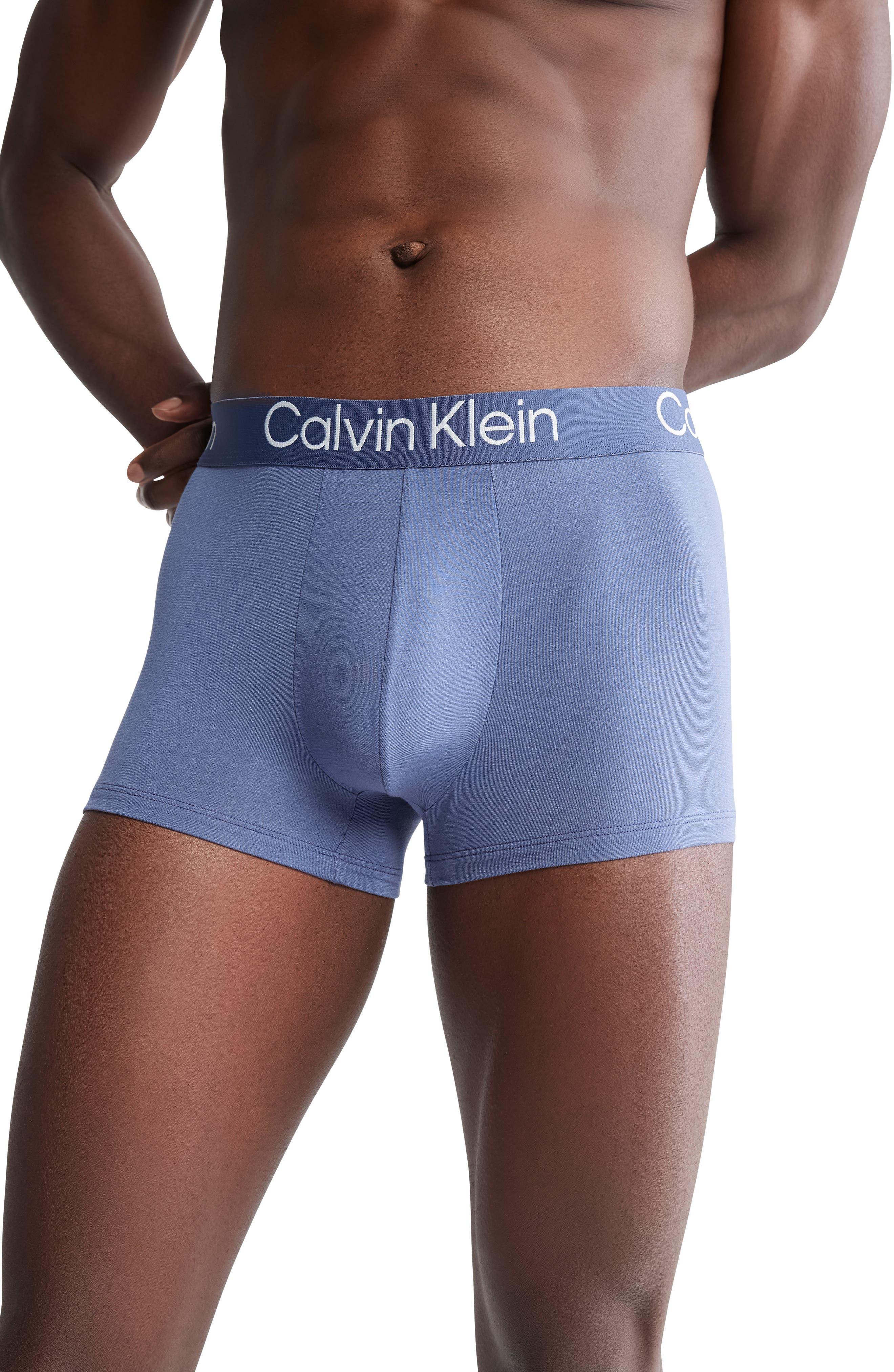 Calvin Klein Ultra-soft Modern 3-pack Stretch Modal Trunks in Blue for Men