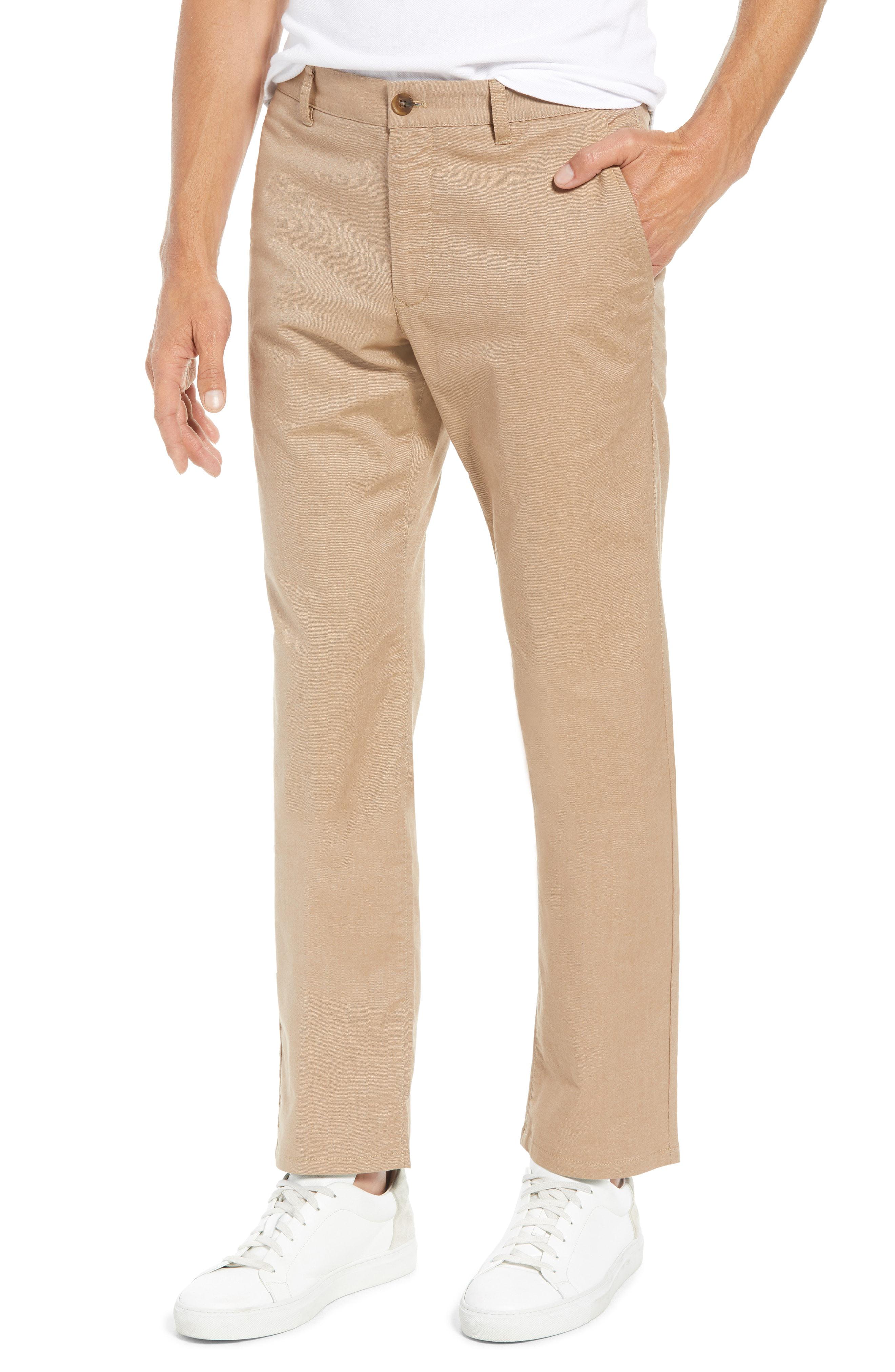 Bonobos Cotton Slim Fit Stretch Yarn-dye Washed Chinos in Beige ...