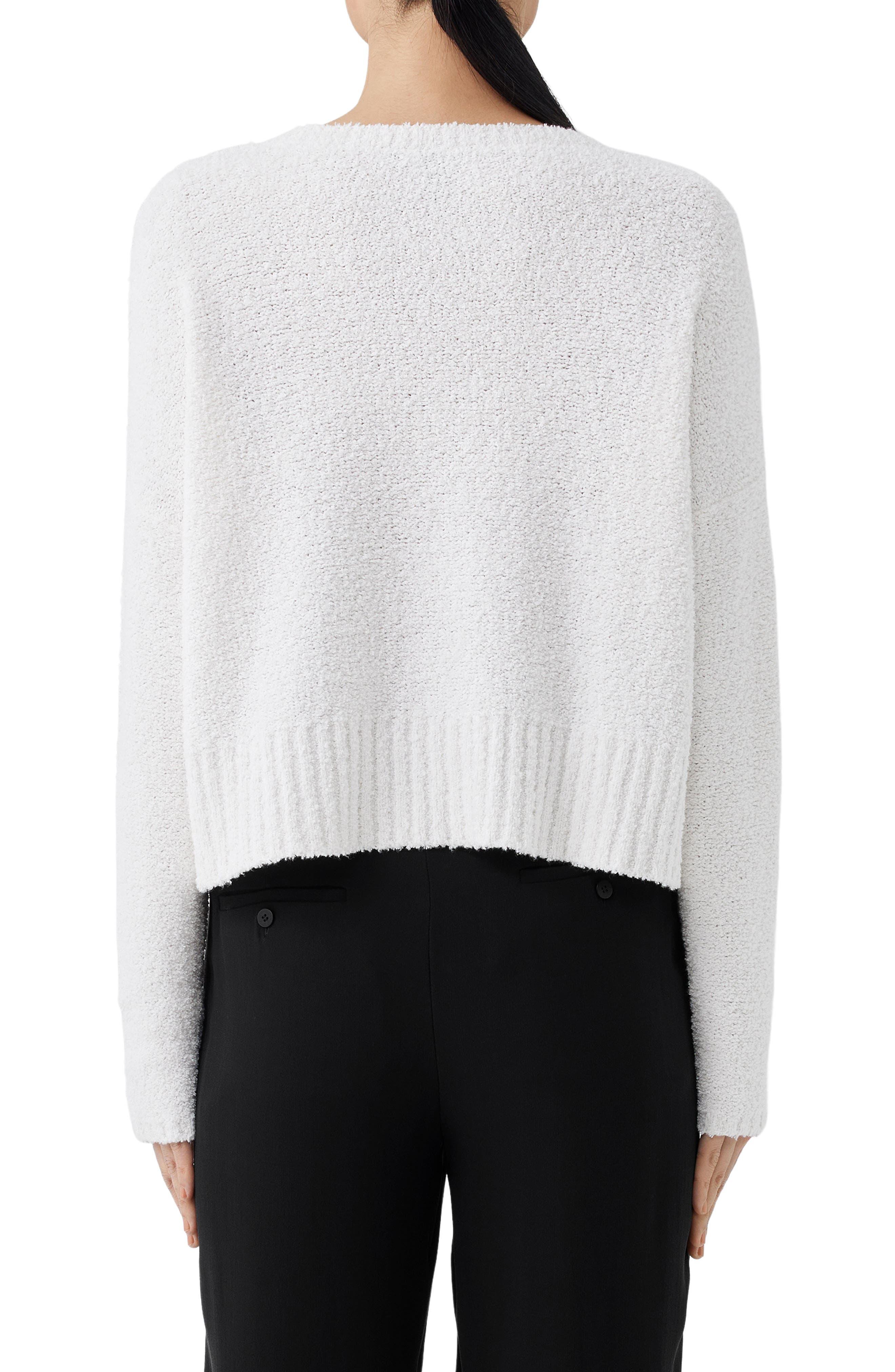 Eileen fisher white sweater sale