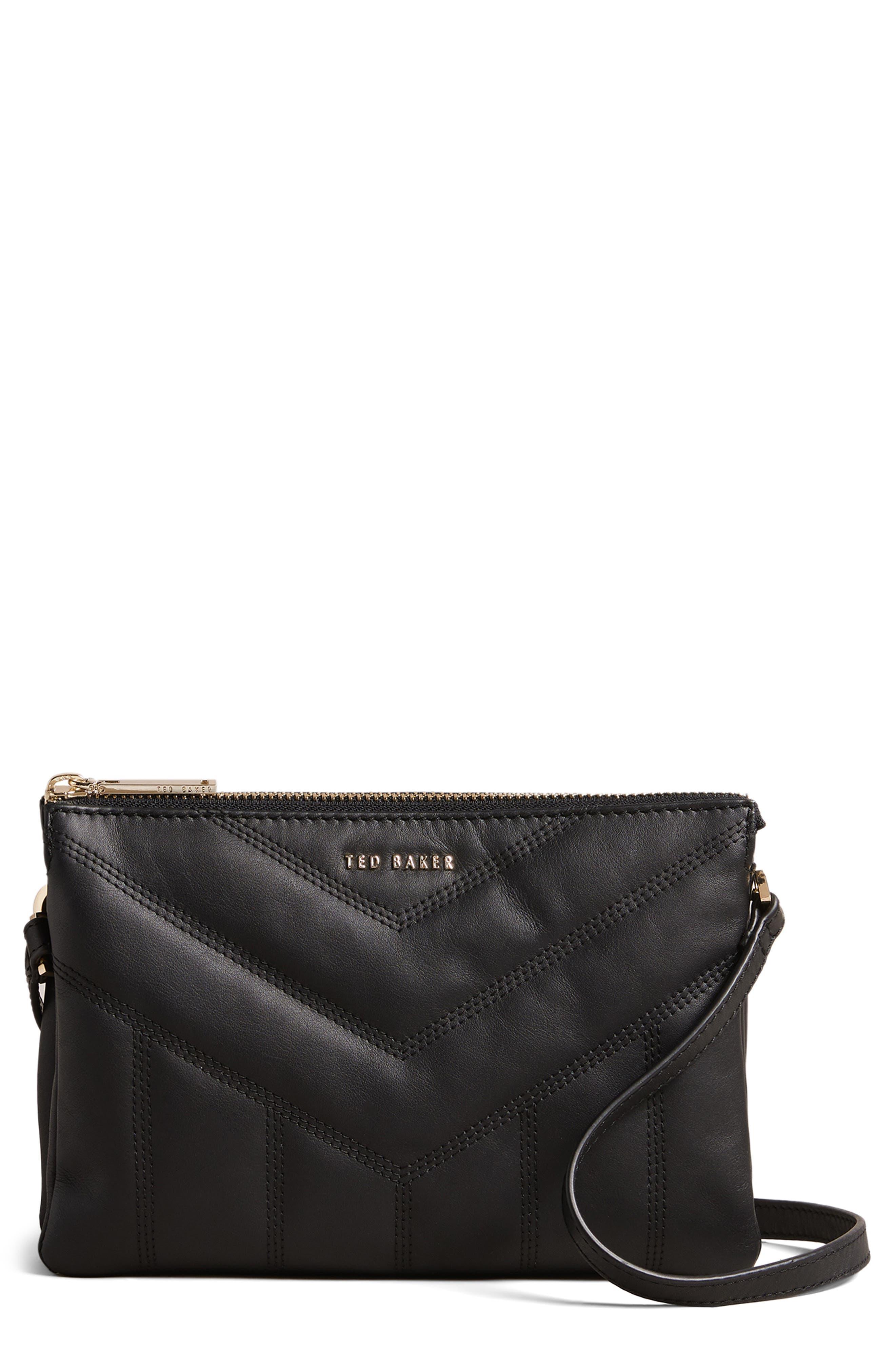 Ted Baker Ayasini Quilted Leather Crossbody Bag in Black Lyst