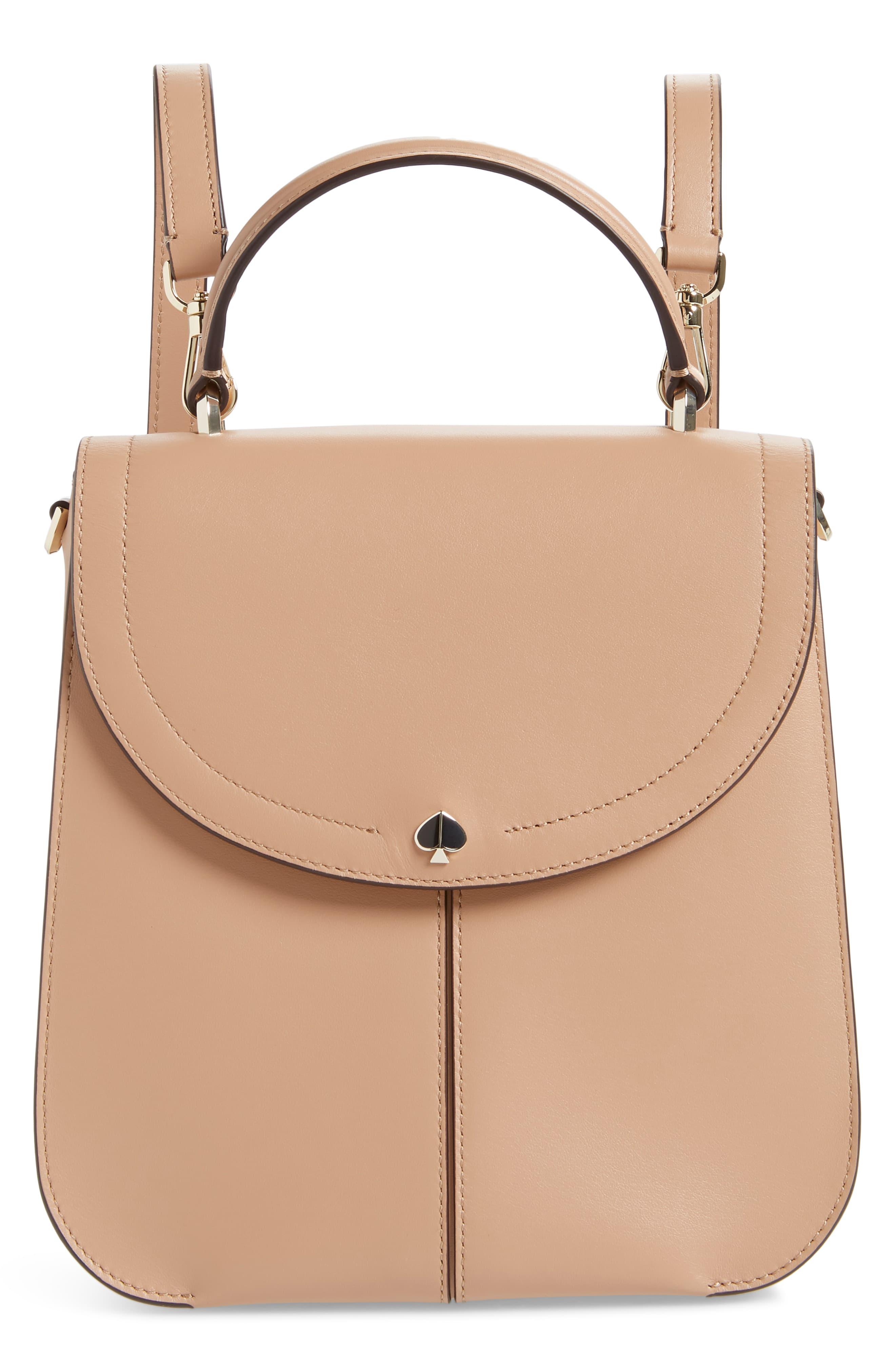 Kate Spade Medium Andi Leather Convertible Backpack in Natural Lyst
